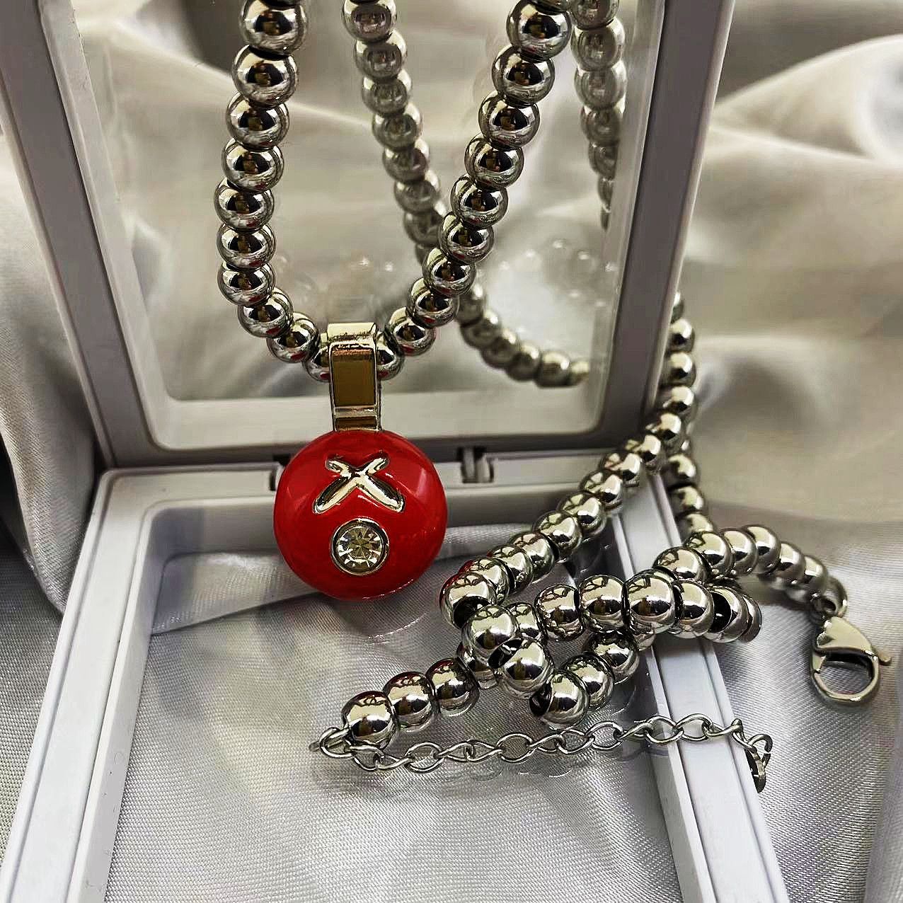 Jewelry Stainless Steel Round Bead Chain Size ONE SIZE - 4 Thumbnail