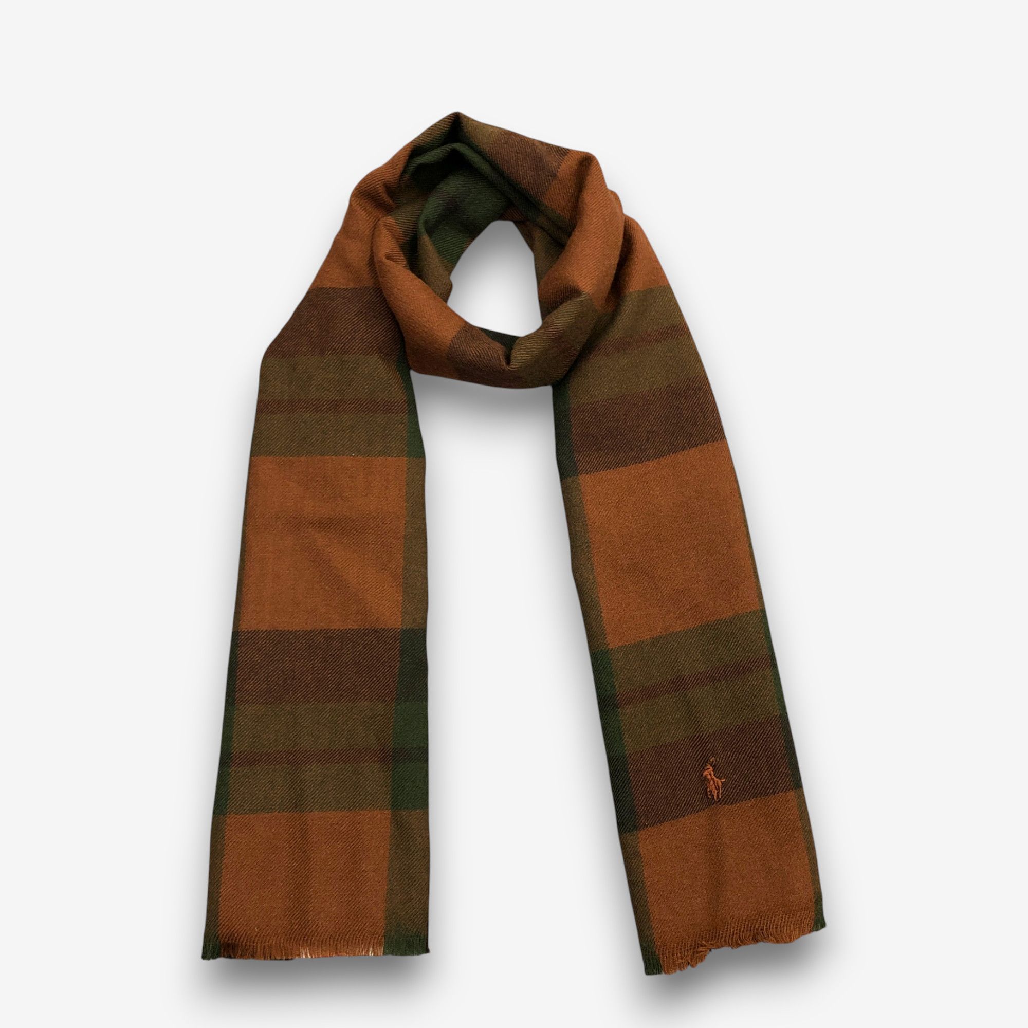 Polo Ralph Lauren NWT Vintage 90s Polo Ralph Lauren Scarf Muffler Wool Scarves Size ONE SIZE - 1 Thumbnail