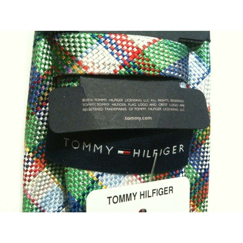 Tommy Hilfiger TOMMY HILFIGER MENS NEW GREEN 100%SILK TIE WIDTH: 3 1/8" Size ONE SIZE - 2 Thumbnail
