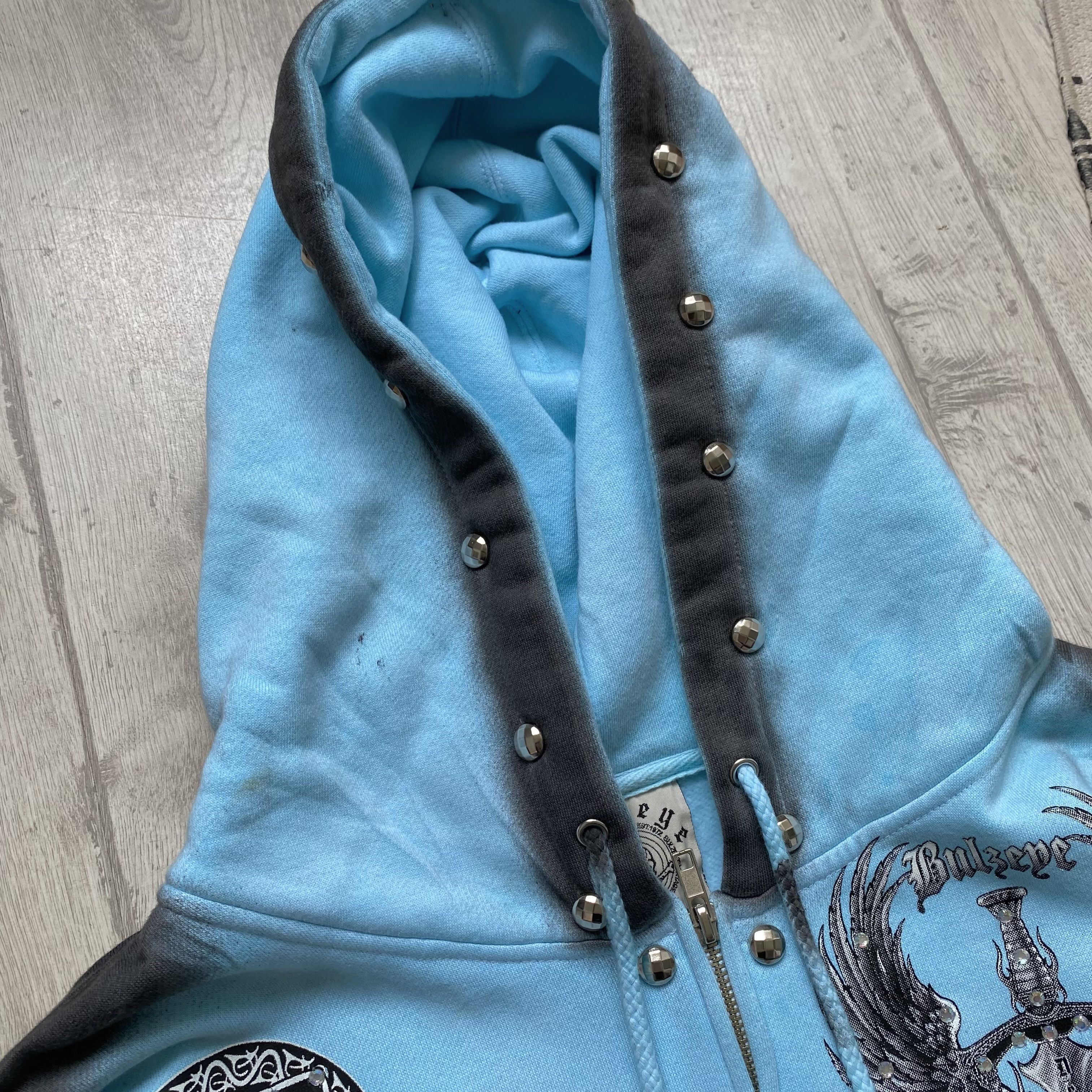 Affliction ☠️ Vintage Affliction style zip hoodie Bulzeye Made in USA Size US XL / EU 56 / 4 - 7 Thumbnail