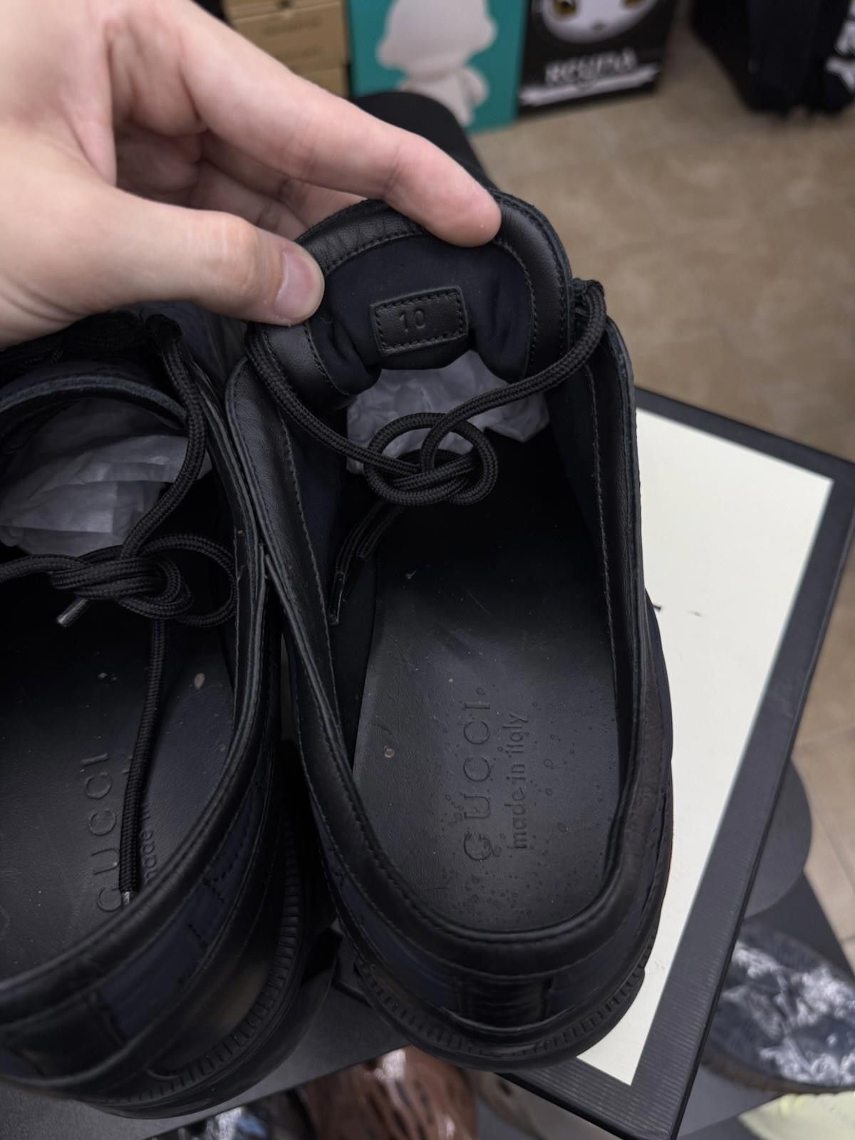 Gucci Gucci Nylon Monogram Calfskin Loafers Sneakers 10G/10.5US Size US 10.5 / EU 43-44 - 12 Thumbnail