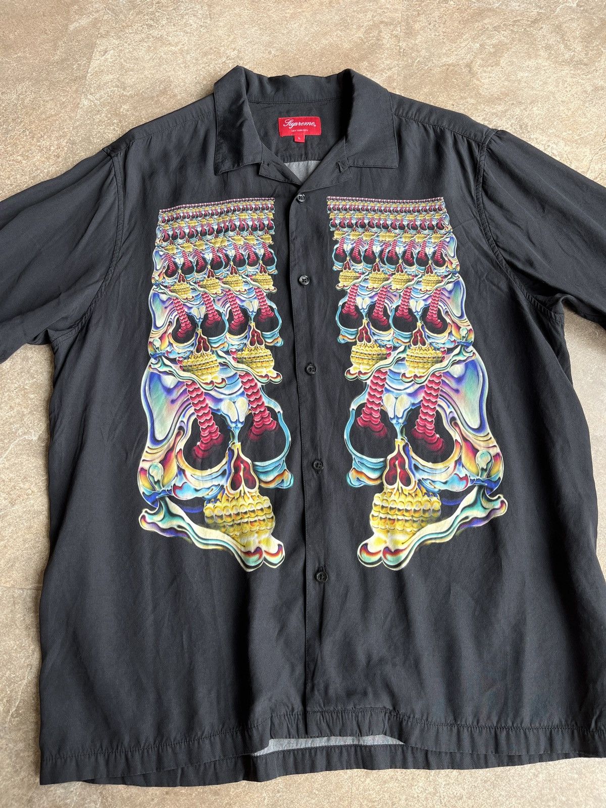 Supreme Supreme Skulls Short Sleeve Shirt Black Size Large Size US L / EU 52-54 / 3 - 3 Thumbnail