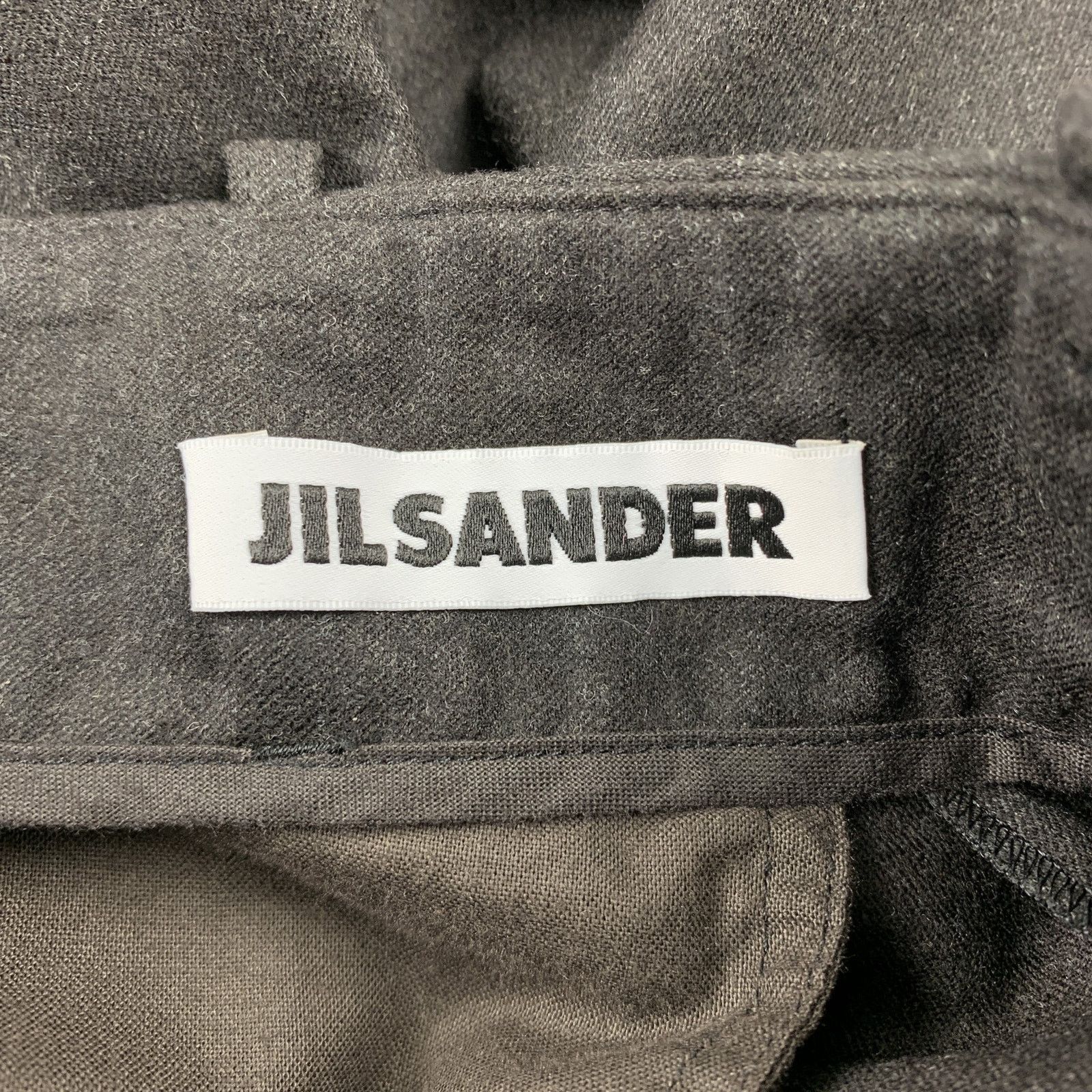 Jil Sander Size 0 Charcoal Virgin Wool Straight Leg Dress Pants Size 25" / US 0 / IT 36 - 5 Thumbnail