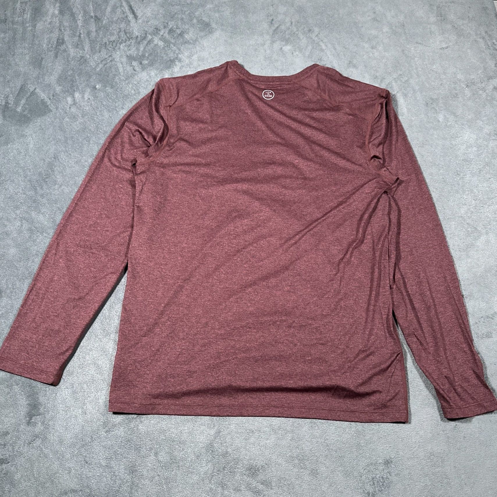 Life is Good Life Is Good Shirt Mens M Brown Nature Outdoor Graphic Print Long Sleeve Crew Neck 90s? (Wait) Size US M / EU 48-50 / 2 - 5 Thumbnail