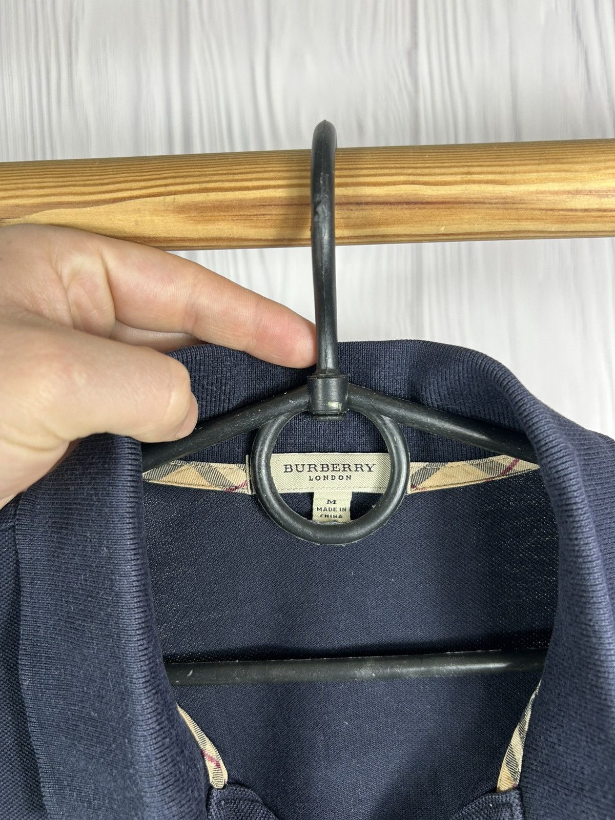 Burberry Burberry London Dark Blue Polo Shirt Size M Size US M / EU 48-50 / 2 - 8 Thumbnail