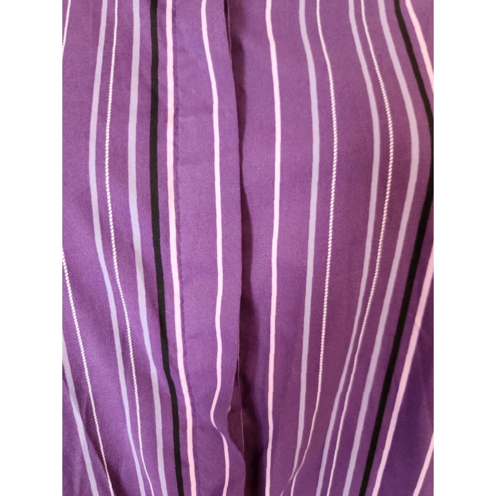 Vintage Doc & Amelia Premier By Cintas Purple Button Up Stripe Uniform Shirt 6X Tall Womens Size US XXL / EU 58 / 5 - 3 Thumbnail