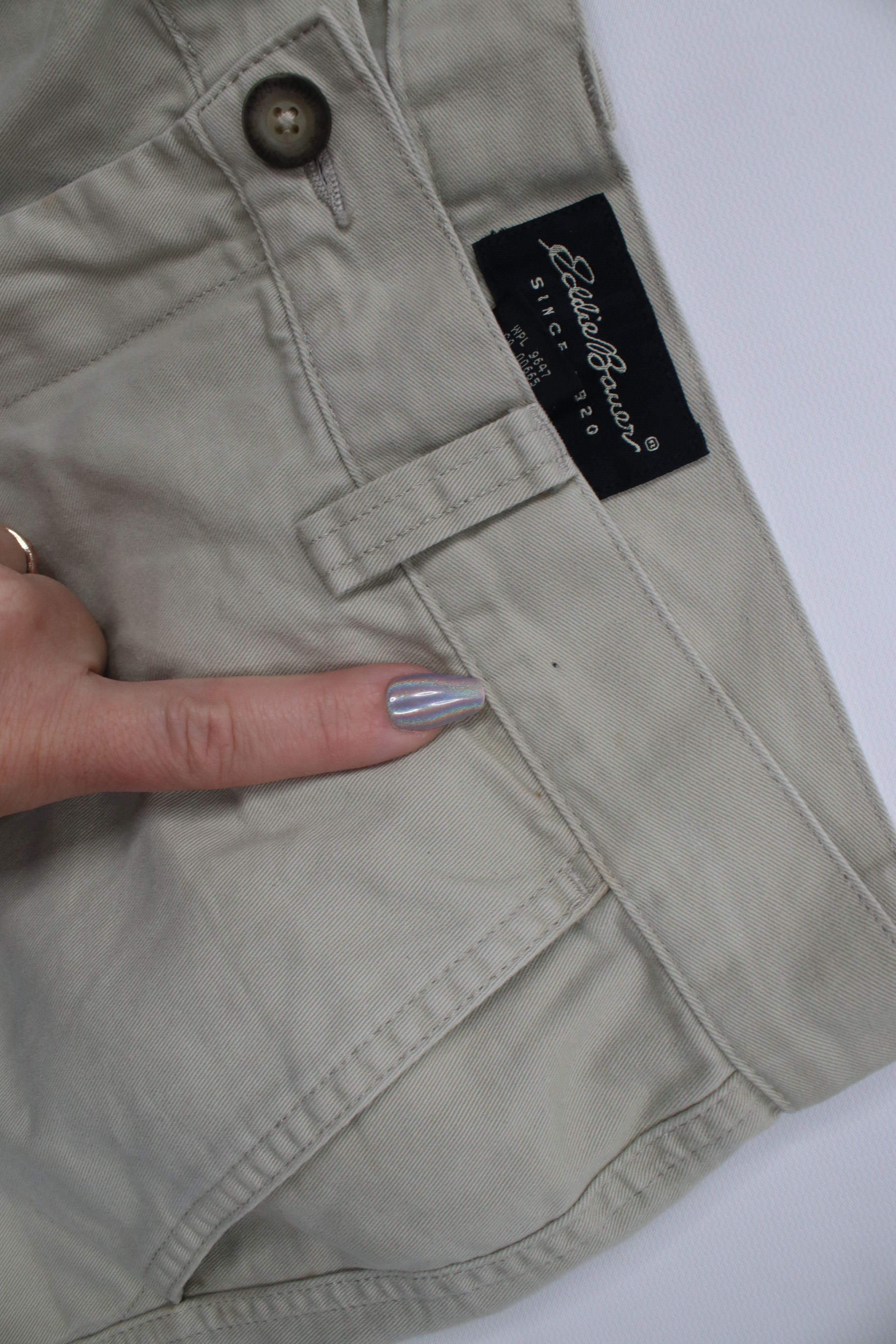 Eddie Bauer Vintage 90s Eddie Bauer Baggy Wide Leg Cargo Pants Stone Size US 34 / EU 50 - 6 Thumbnail