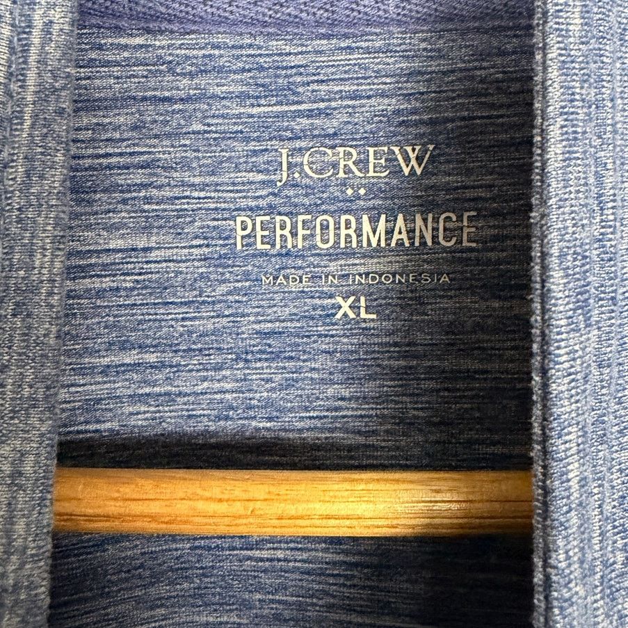 J.Crew J.Crew Performance Athletic Blue 1/4 Zip L/S Men's Shirt XL Size US XL / EU 56 / 4 - 3 Thumbnail