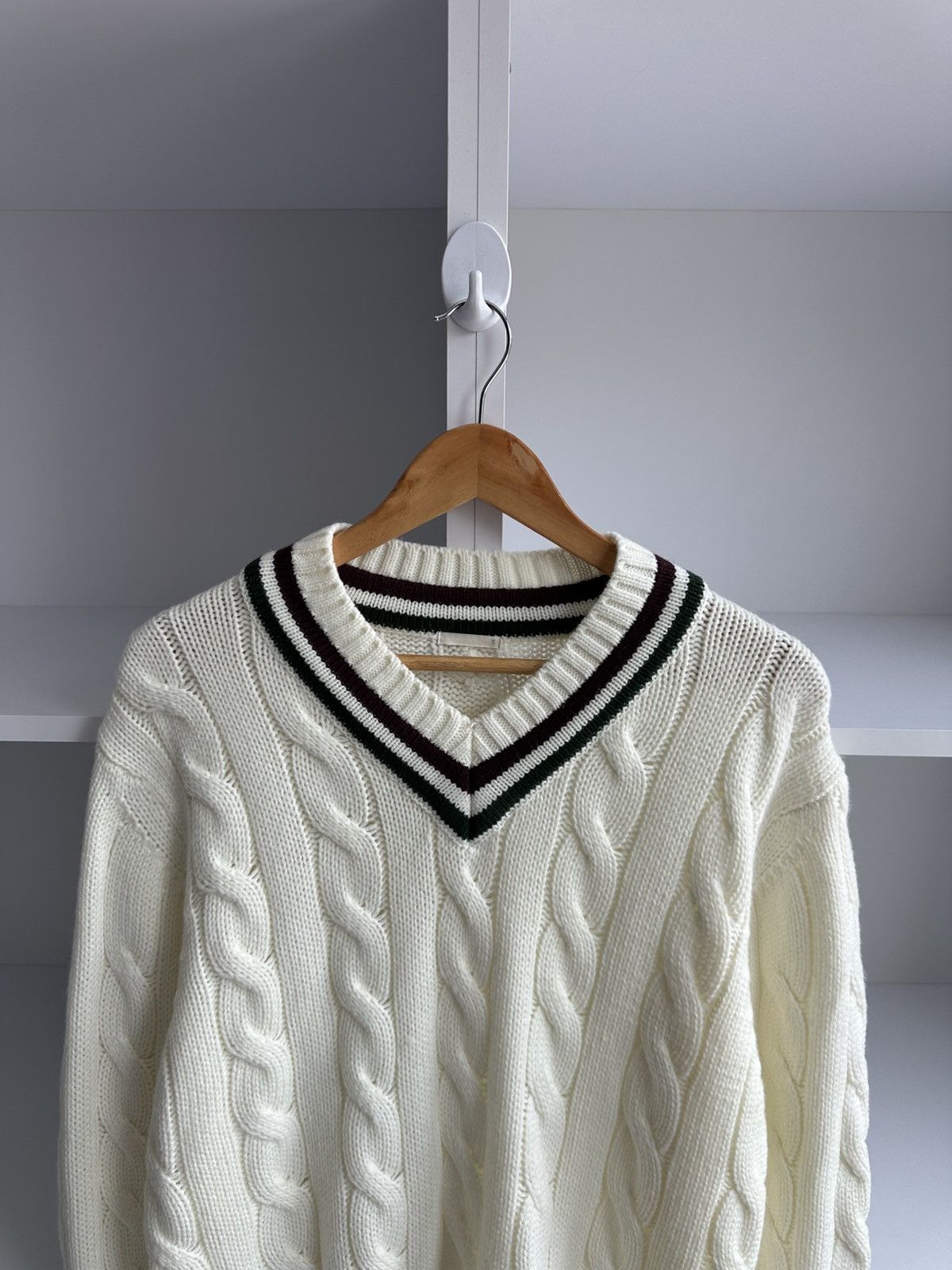 GU × Vintage Vintage GU Japanese Heavy Knitted Beige Sweater Size US S / EU 44-46 / 1 - 4 Thumbnail