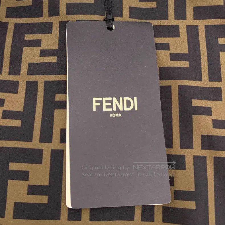 Fendi Fendi Dark Brown Logo Monogram Printed Hooded Zip-Up Long Size US S / EU 44-46 / 1 - 8 Thumbnail