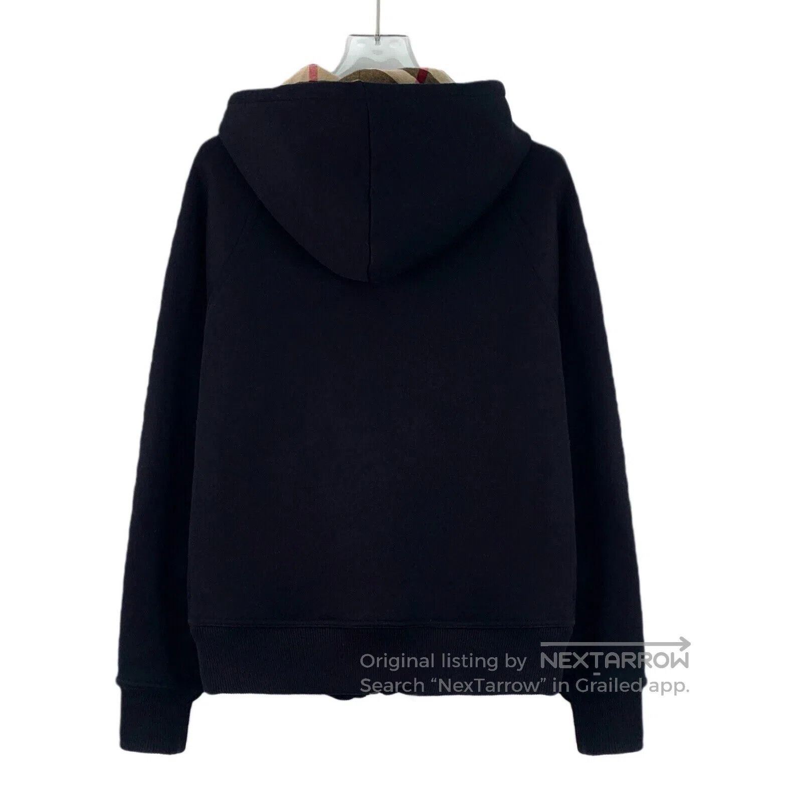 Burberry Burberry Black Logo Embroidered Cotton Hooded Drawstring L Size US S / EU 44-46 / 1 - 2 Thumbnail