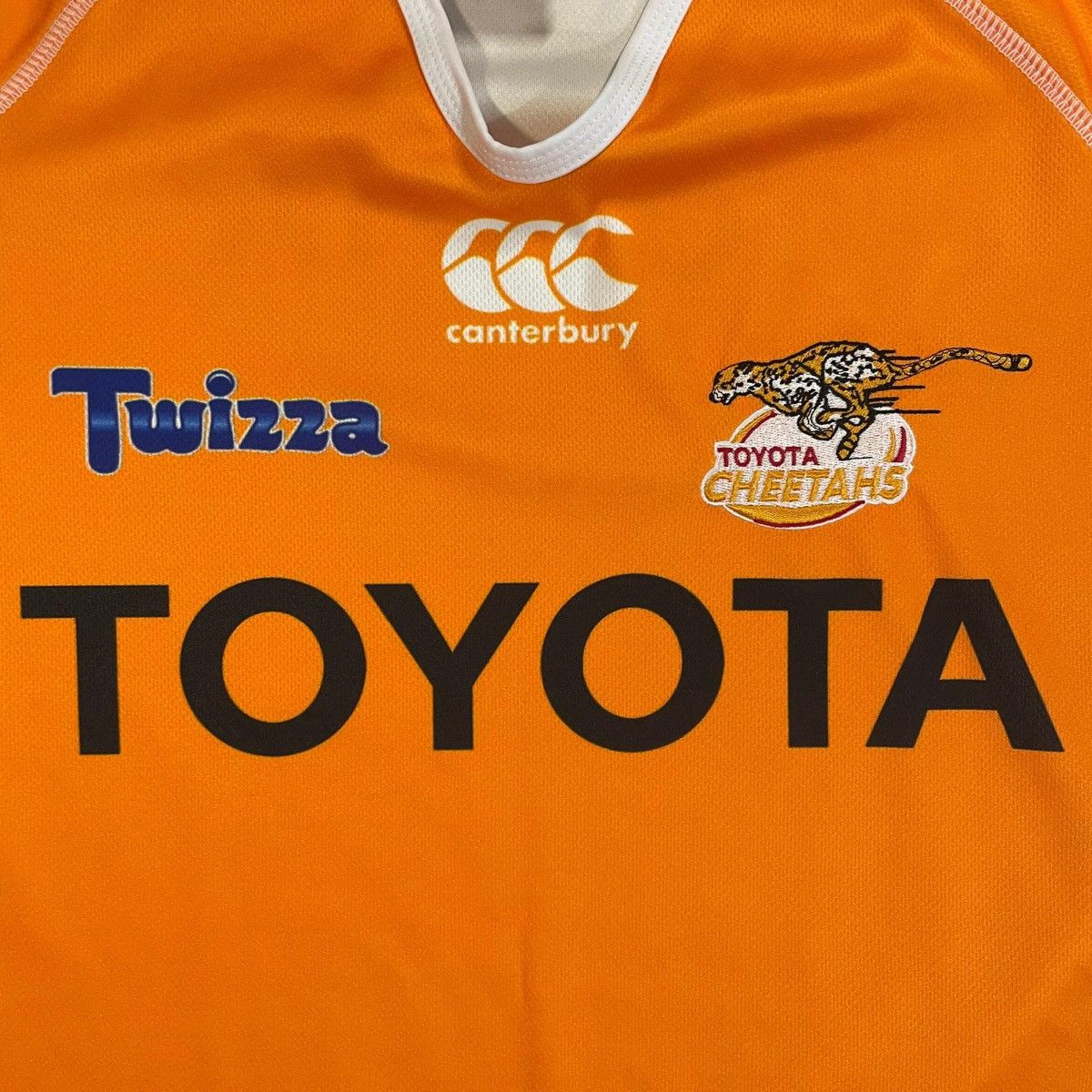 Orange Canterbury Toyota Cheetahs rugby jersey shirt tee