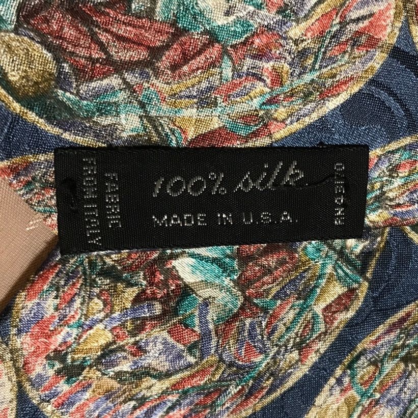 Oleg Cassini Oleg Cassini Stained Glass Classic Wide Silk Necktie Size ONE SIZE - 4 Thumbnail