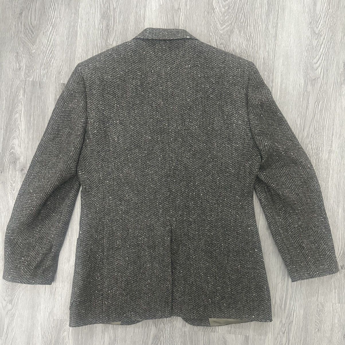 Daniel Hechter × Designer × Vintage Vintage Daniel Hechter 100% Wool Gray Tweed Herringbone Coat Size US S / EU 44-46 / 1 - 2 Thumbnail