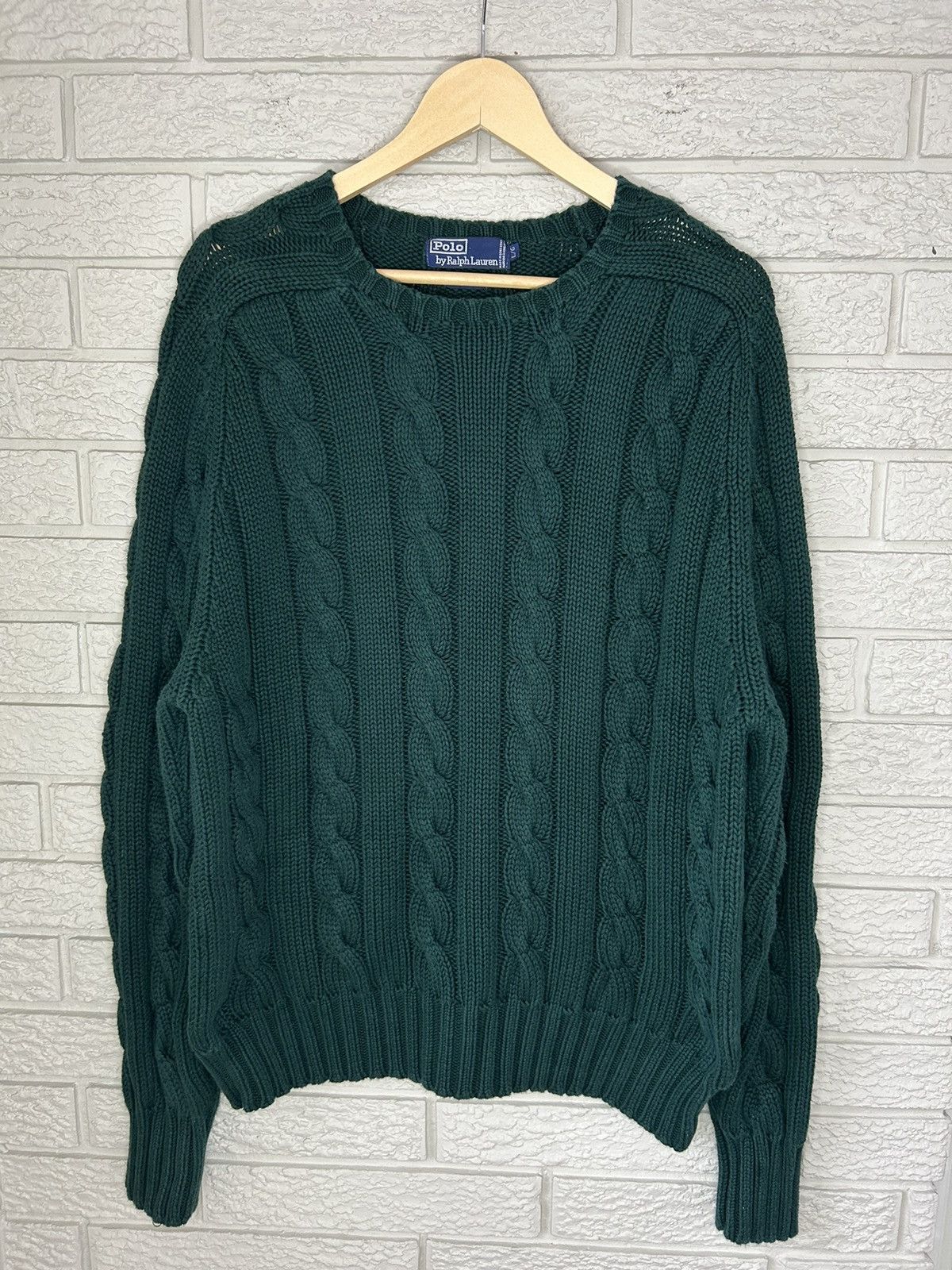 Vintage 90s Polo Ralph Lauren Cable Knit Sweater