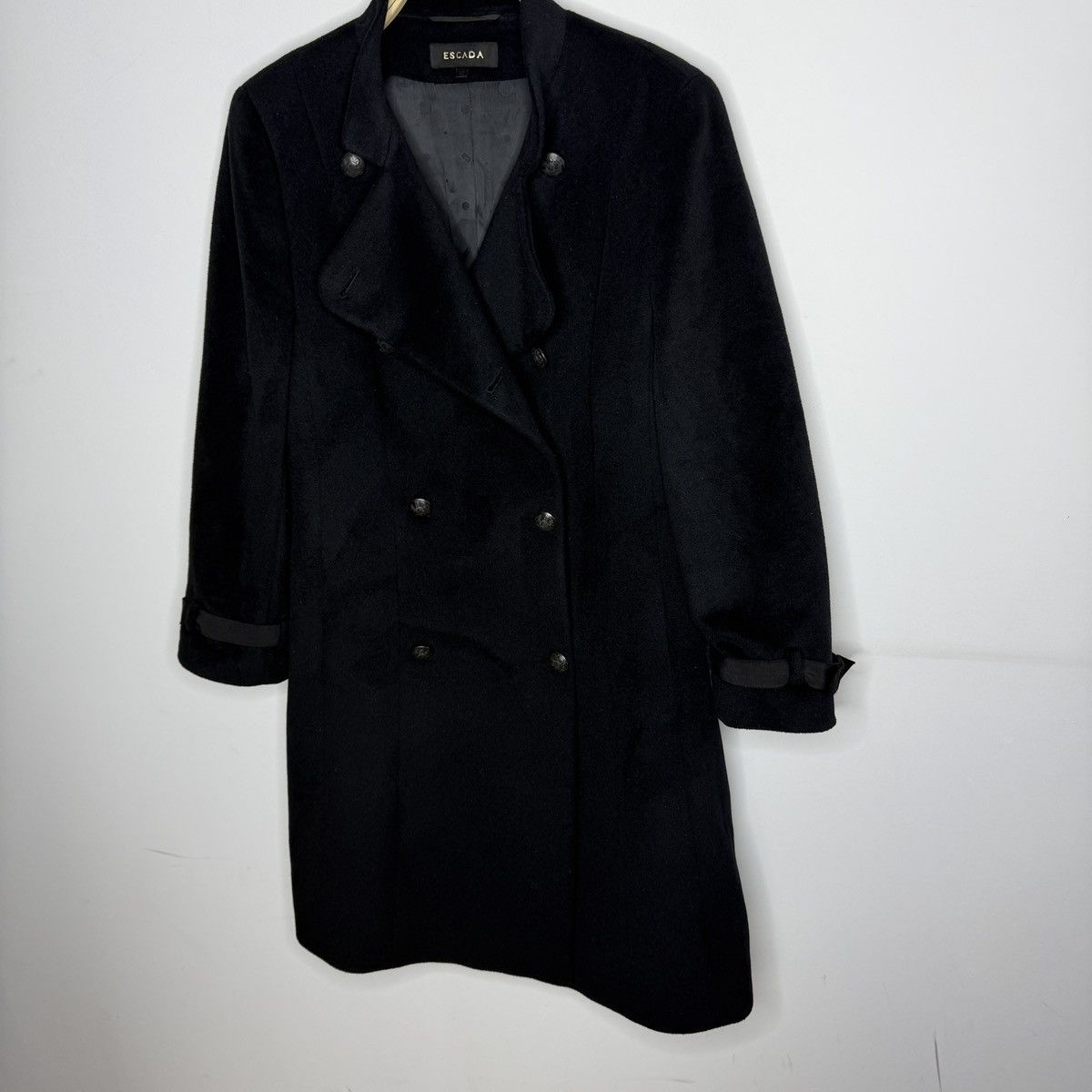 Escada Escada Piacenza Rabbit Wool Coat Double Breasted Black Size M / US 6-8 / IT 42-44 - 2 Thumbnail