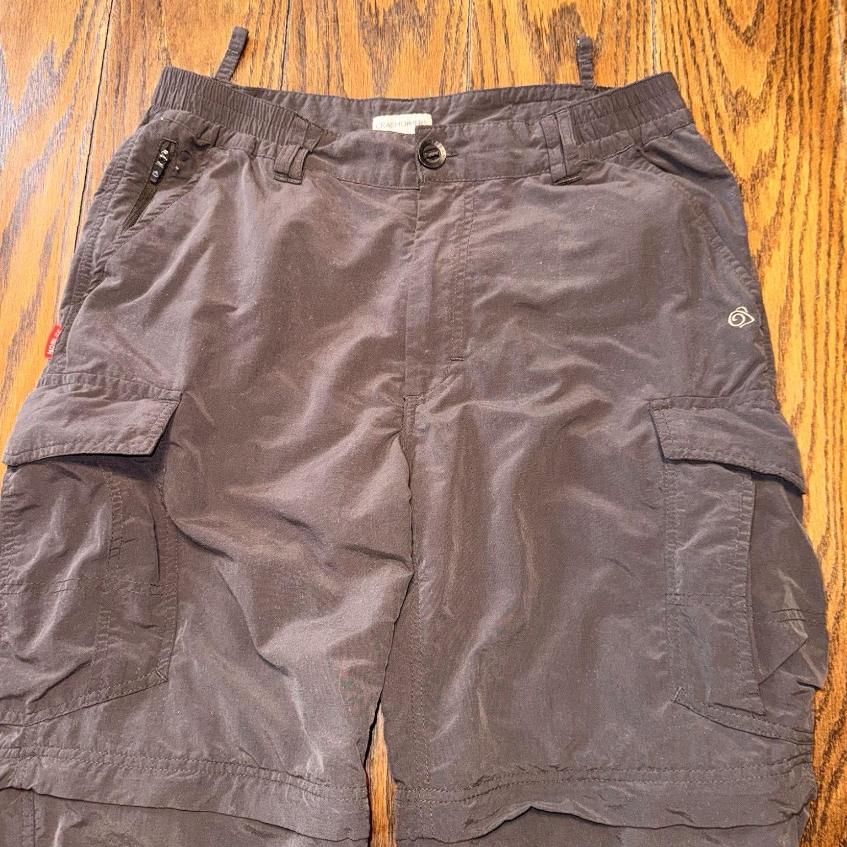 Vintage Craghoppers Pants Men’s Gray 32x31 Cargo Pocket Chino Regular Inseam 31 Convertible Ankle Zip Pockets Size US 34 / EU 50 - 2 Thumbnail