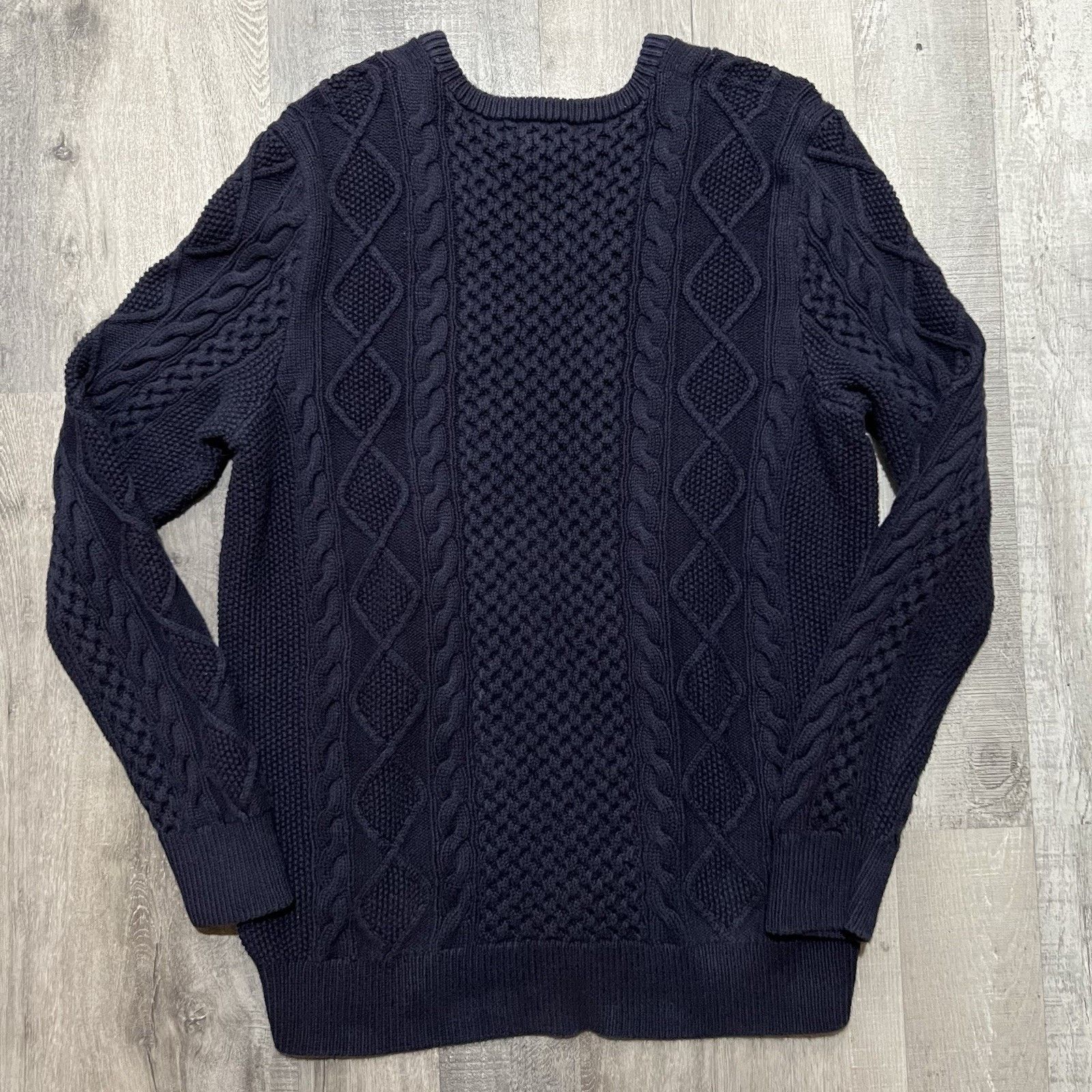 Polo Ralph Lauren Polo Ralph Lauren Sweater Mens LT Blue Fisherman Cable Knit Size US L / EU 52-54 / 3 - 2 Thumbnail