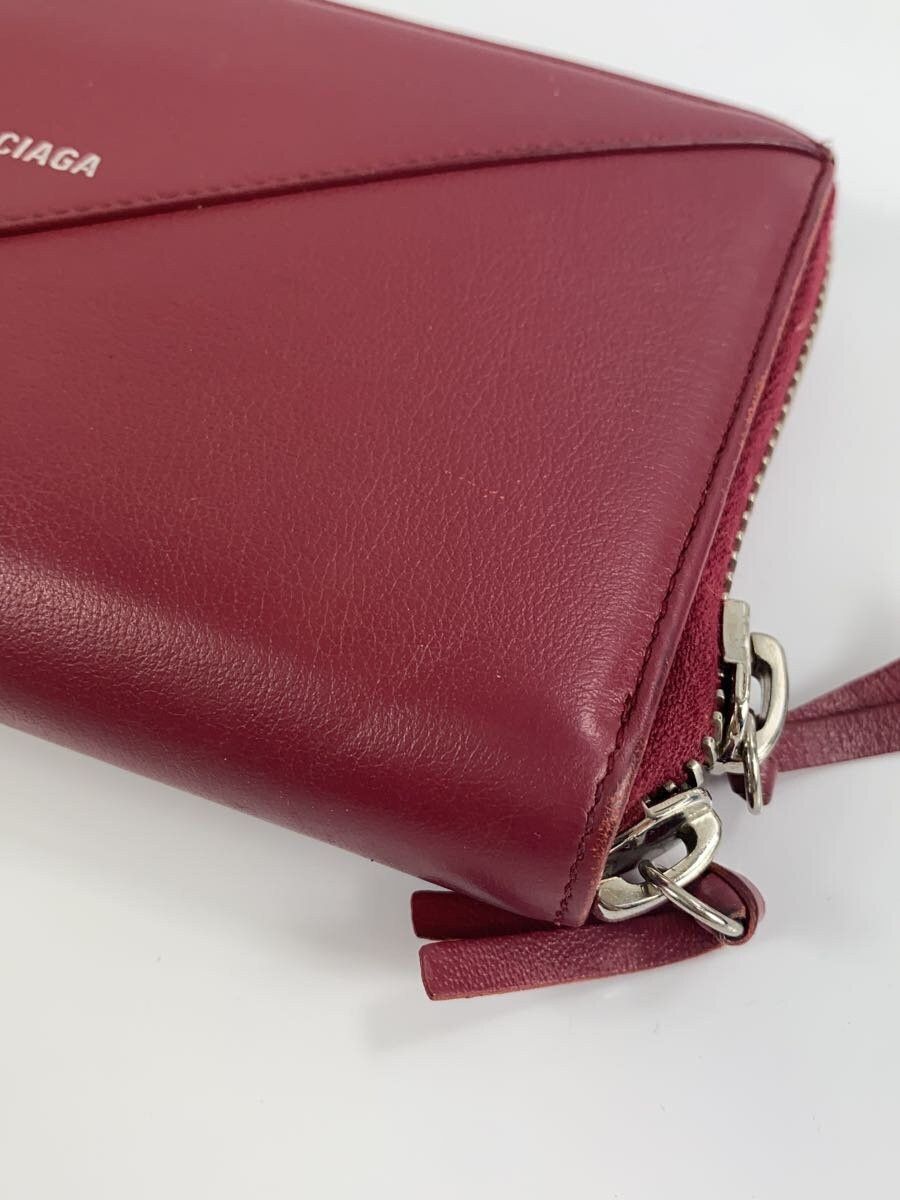 Balenciaga Balenciaga Paper Continental Leather Long Wallet Bordeaux Size ONE SIZE - 8 Thumbnail