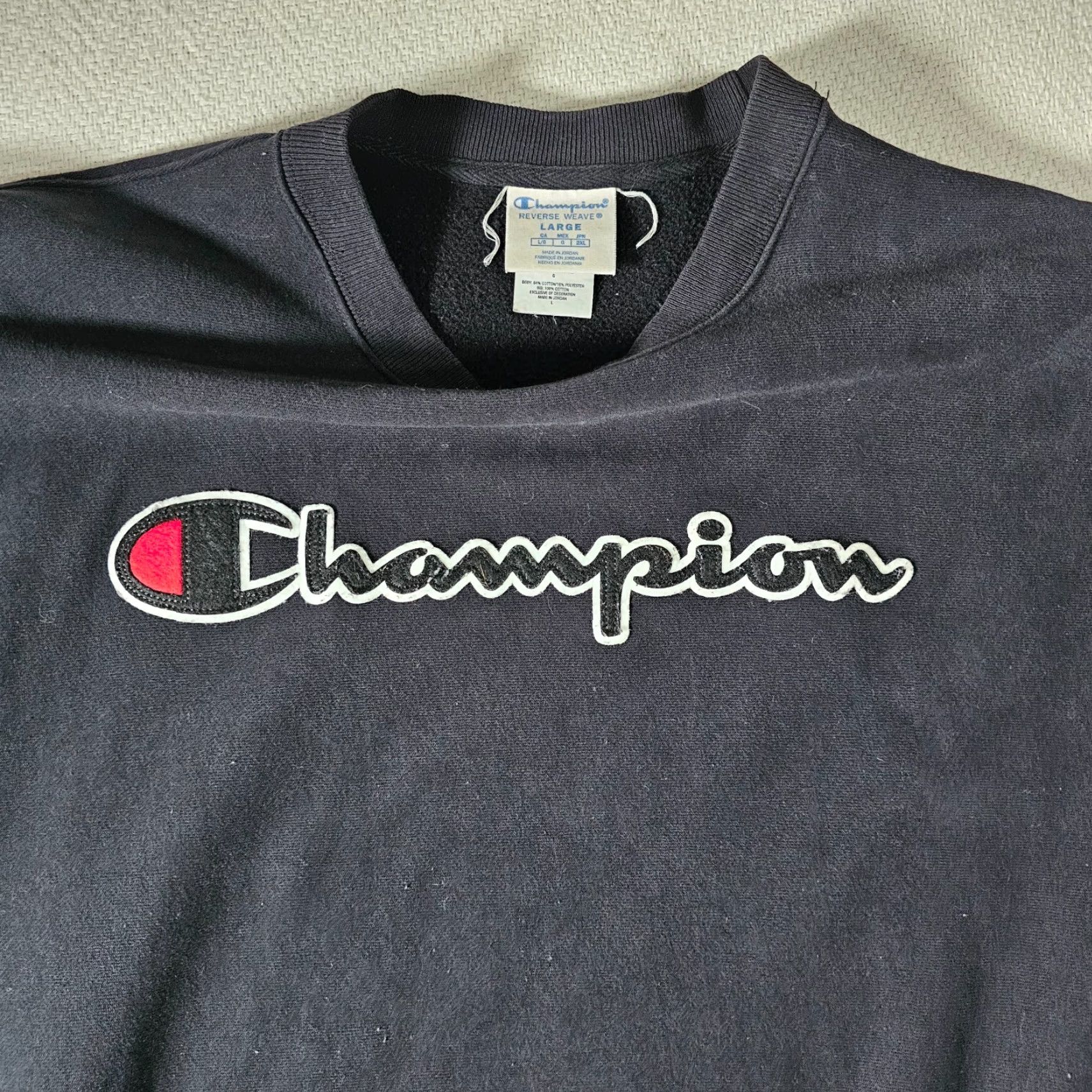 Champion VINTAGE Champion Reverse Weave Sweatshirt Adult L Black 1990s Mens Size US L / EU 52-54 / 3 - 3 Thumbnail