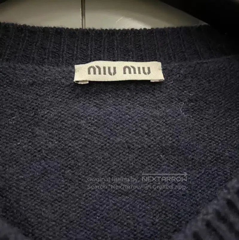 Miu Miu Miu Miu Black Wool Long Sleeve Sweater . Size XXS / US 00 / IT 34 - 3 Thumbnail