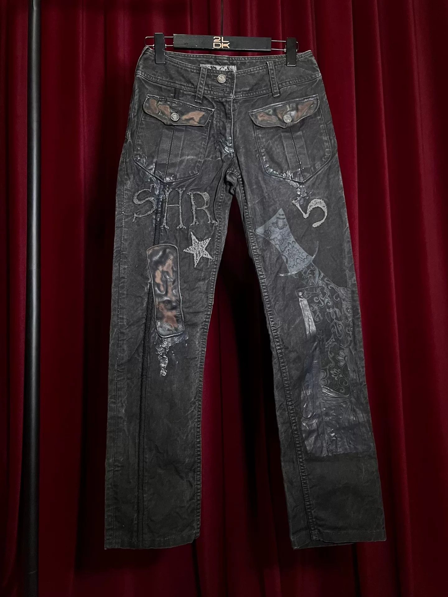 Japanese Brand embroidered denim pants with patchwork details Size US 36 / EU 52 - 1 Thumbnail