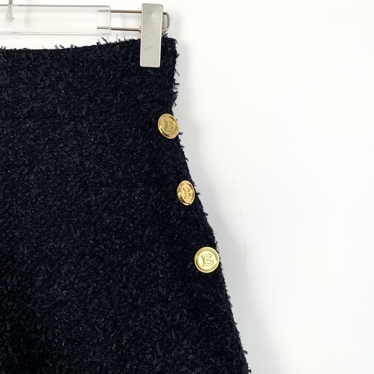 Balmain Balmain Black Cotton Knit Shorts K26WX Size 24" / US 00 / IT 34 - 3 Thumbnail