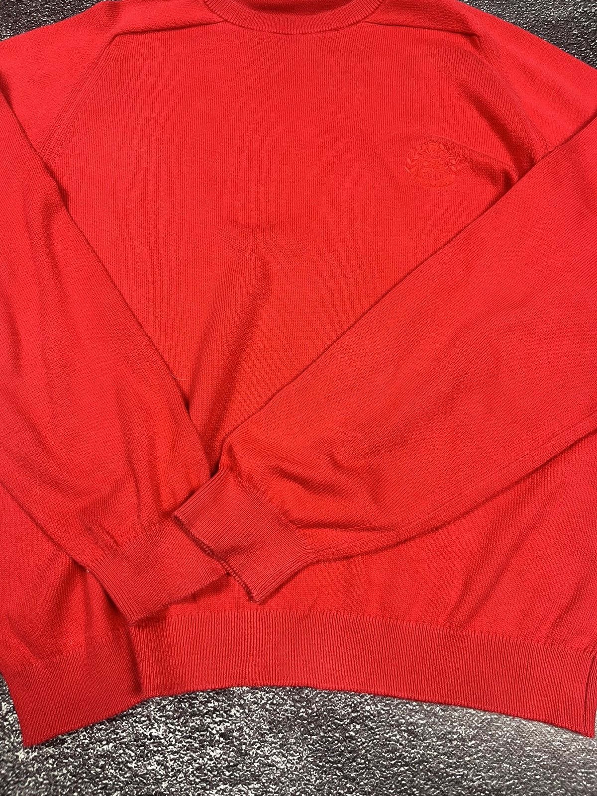 Burberry Vintage Burberrys Wool Sweater Red Size US XXL / EU 58 / 5 - 7 Thumbnail