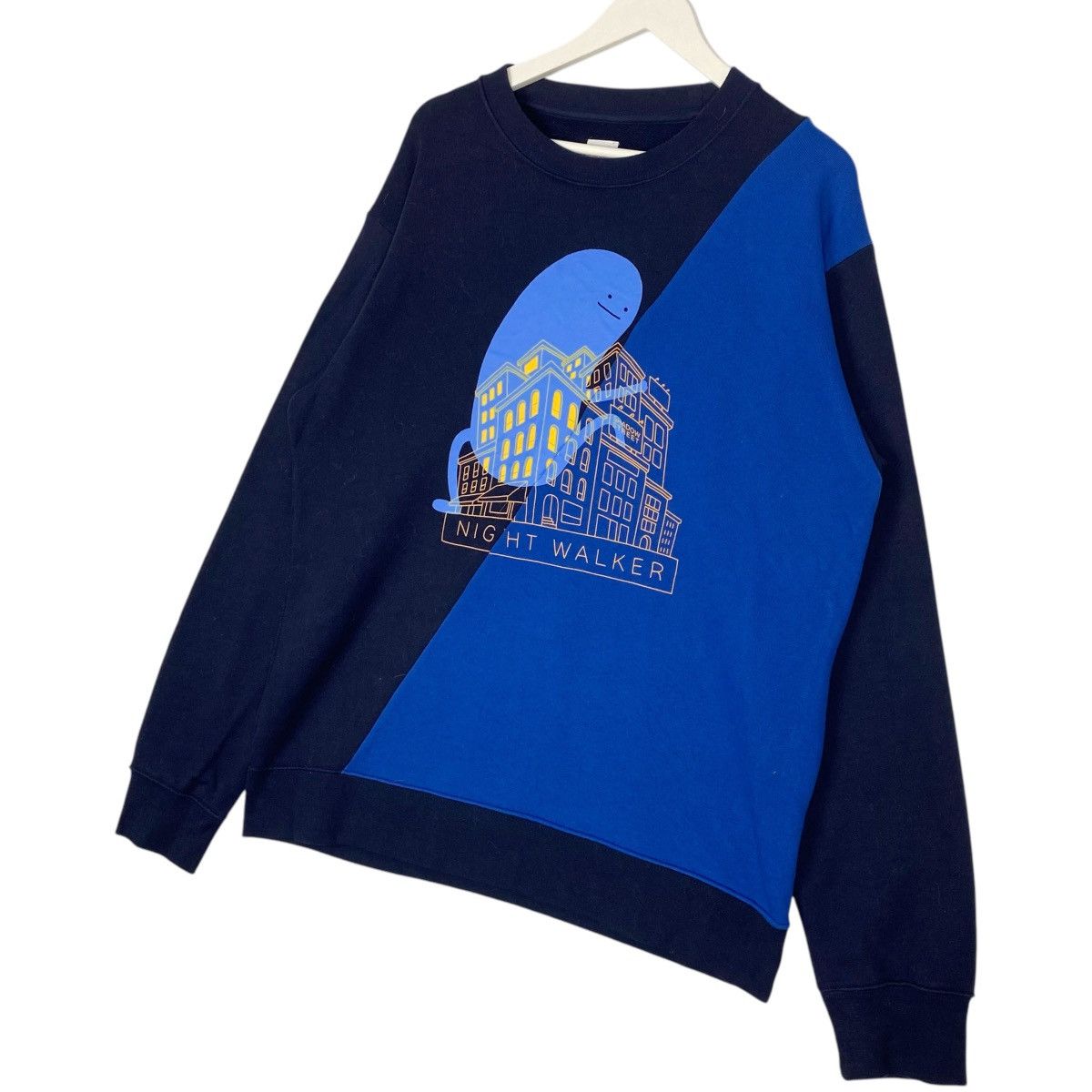 Vintage Vintage Japanese Brand Graniph Night Sweatshirt Black/Blue Size US XL / EU 56 / 4 - 2 Thumbnail