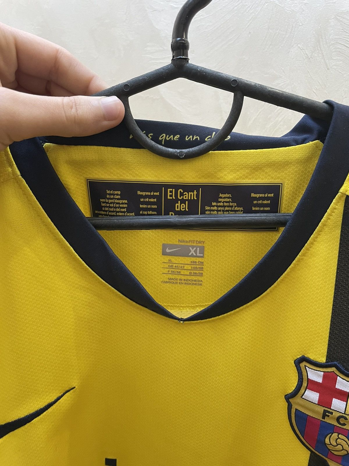 Nike × Vintage NIKE BARCELONA 2008/2009 AWAY SHIRT JERSEY BLOKECORE RARE Size US XL / EU 56 / 4 - 8 Thumbnail