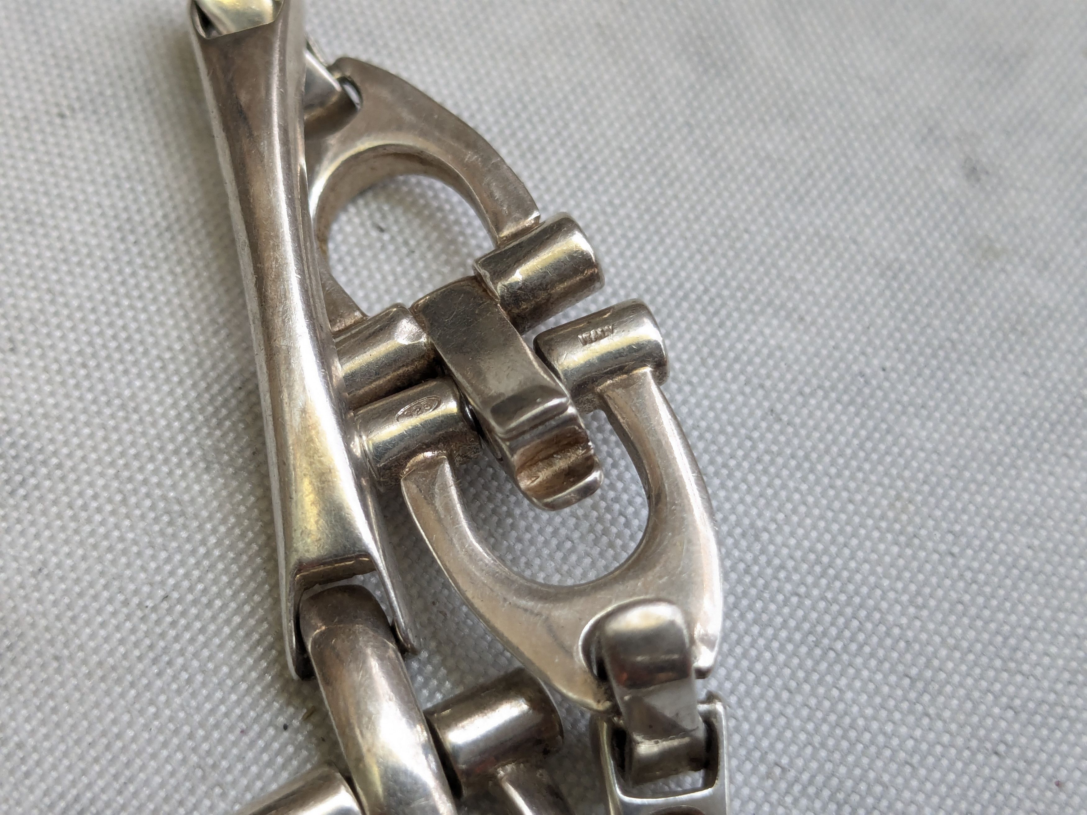 Jewelry Vintage Sterling Silver Bracelet Equestrian 6.75" Size ONE SIZE - 9 Thumbnail
