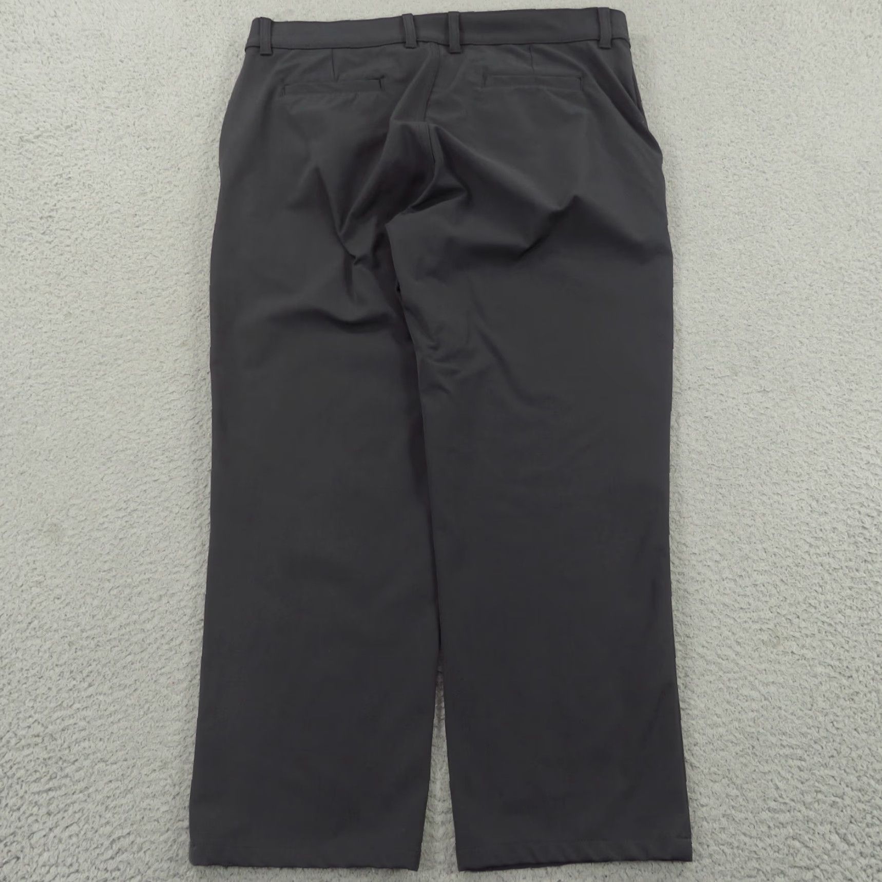 Vintage Seagale Pants Mens XXL Grey Performance Chinos Stretch Trouser 36x27 Straight 5-Pocket Logo Zipper Flat Front Regular Branded Clothing? Size US 39 - 3 Thumbnail