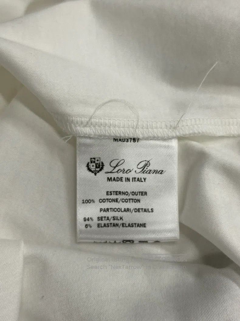 Loro Piana Loro Piana White Crew Neck Shirt Size M / US 6-8 / IT 42-44 - 5 Thumbnail