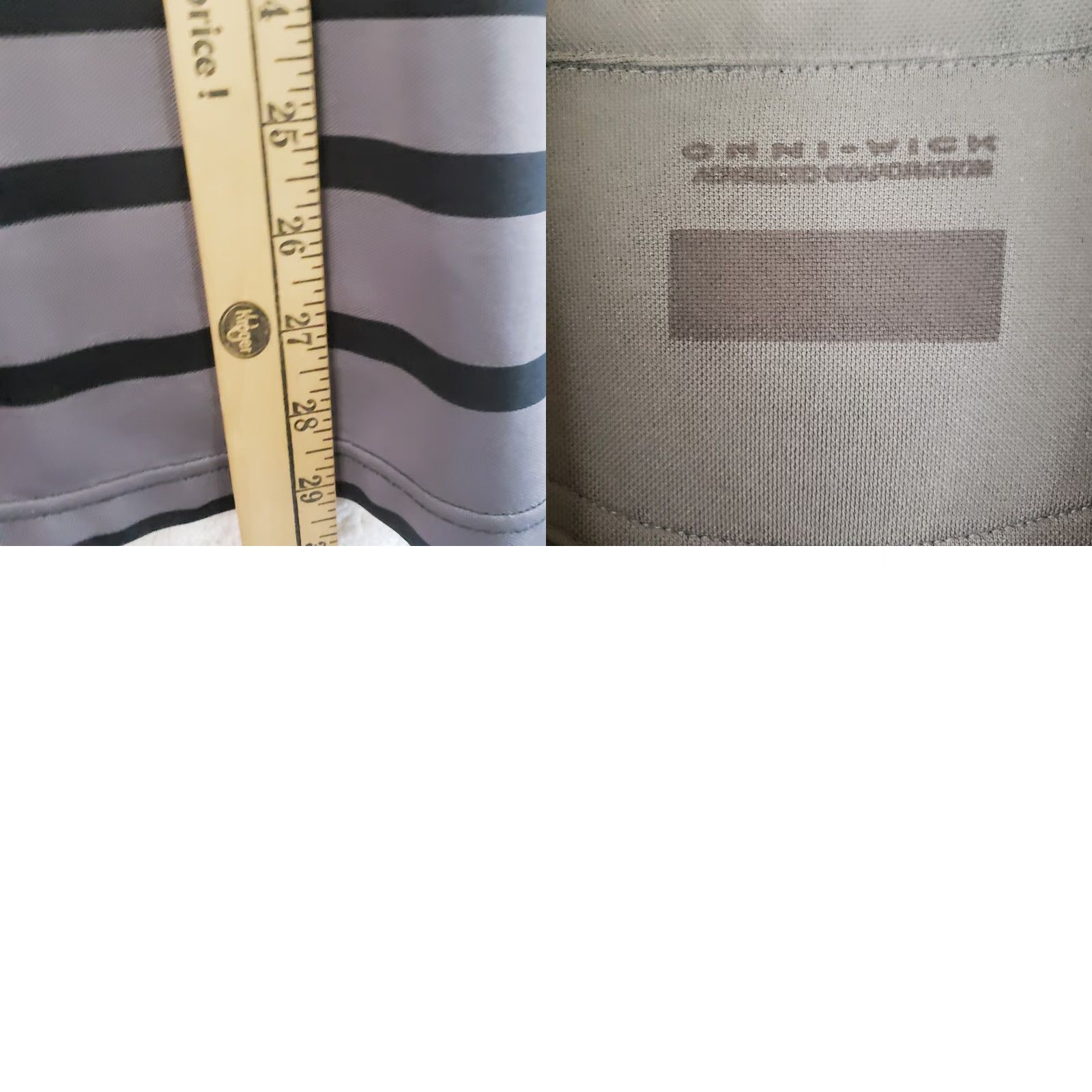 Vintage Columbia Golf Polo Shirt Mens XL Black Gray Striped Omni Wick Button Collar Stretch Casual Activewear Modern 90s Outdoor Sports Size US XL / EU 56 / 4 - 9 Thumbnail