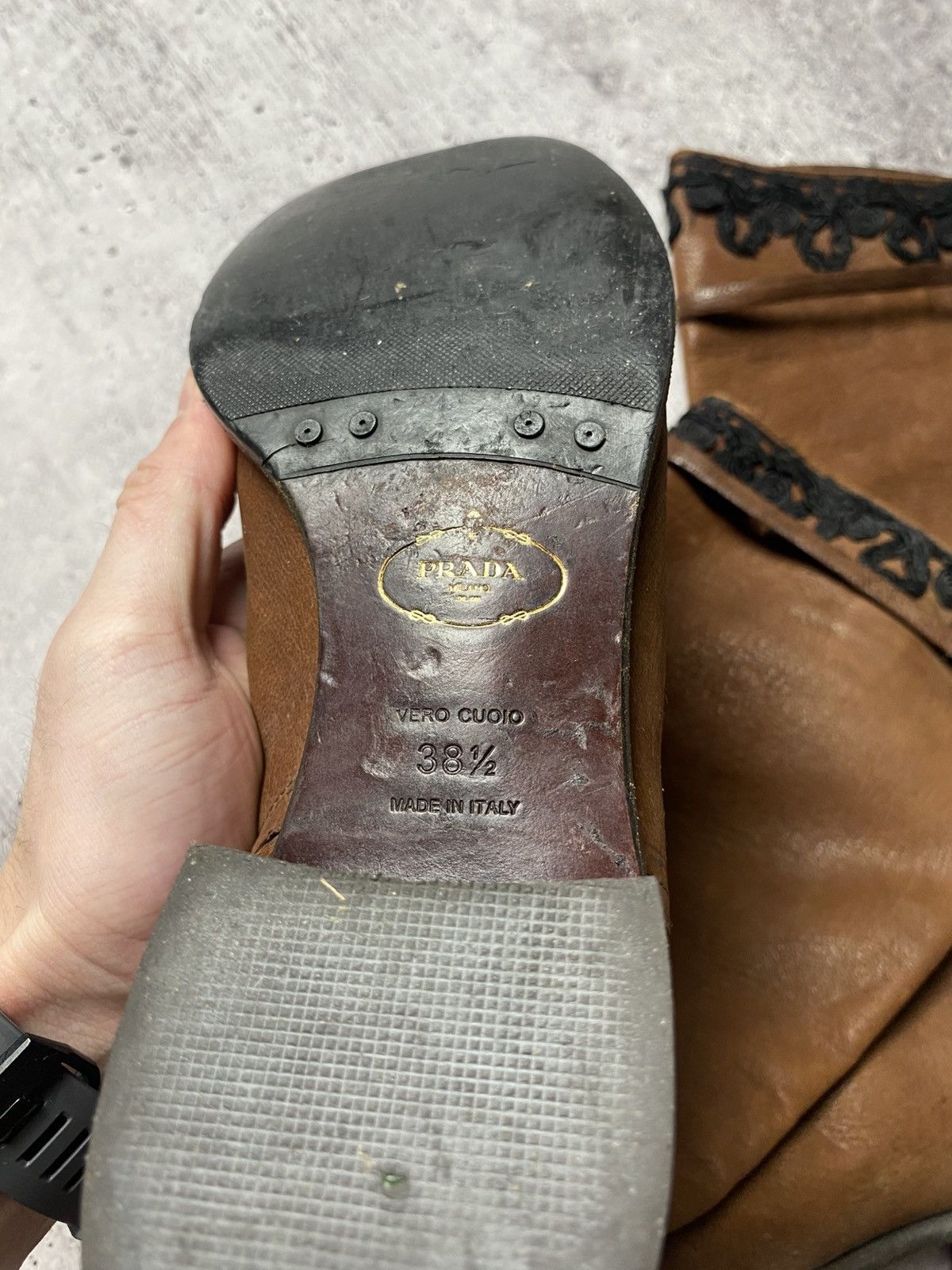 Prada Vintage Prada Riding Leather Boots Size US 8.5 / IT 38.5 - 7 Thumbnail