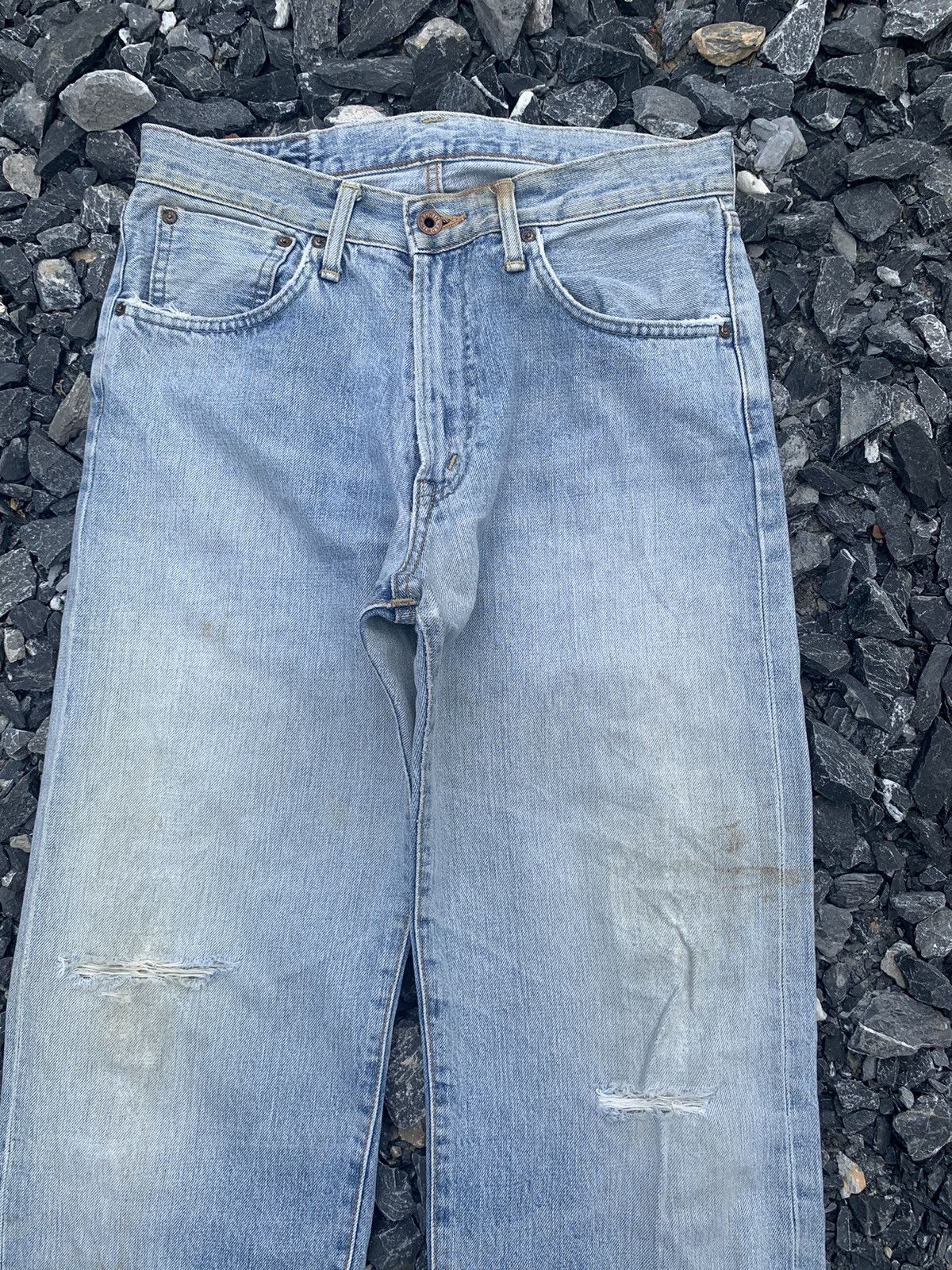 Edwin × Kapital × Vintage VINTAGE EDWIN 505X SELVEDGE BAGGY FADED DISTRESSED DENIM Size US 31 - 6 Thumbnail