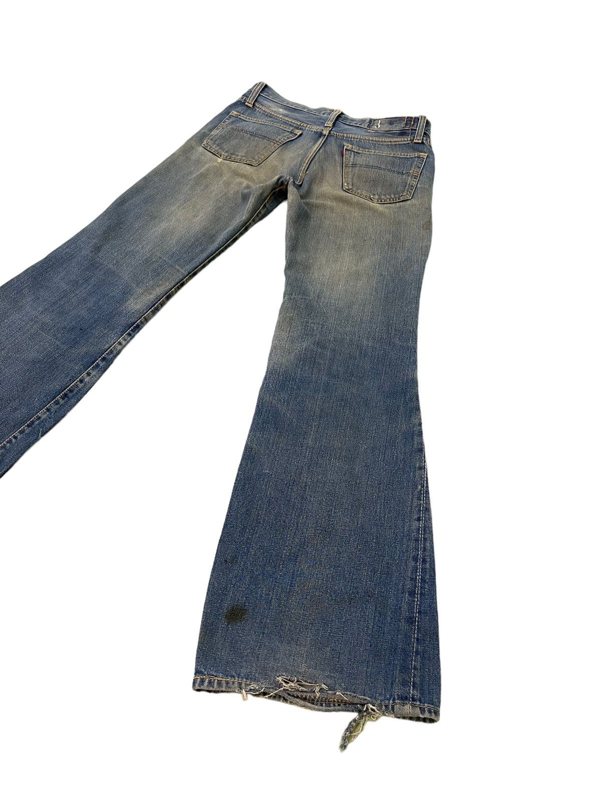 Japanese Brand Flare Jeans Vtg 80s Big John Japan Distress Bell Bottom 7🟦5 Size US 30 / EU 46 - 12 Thumbnail