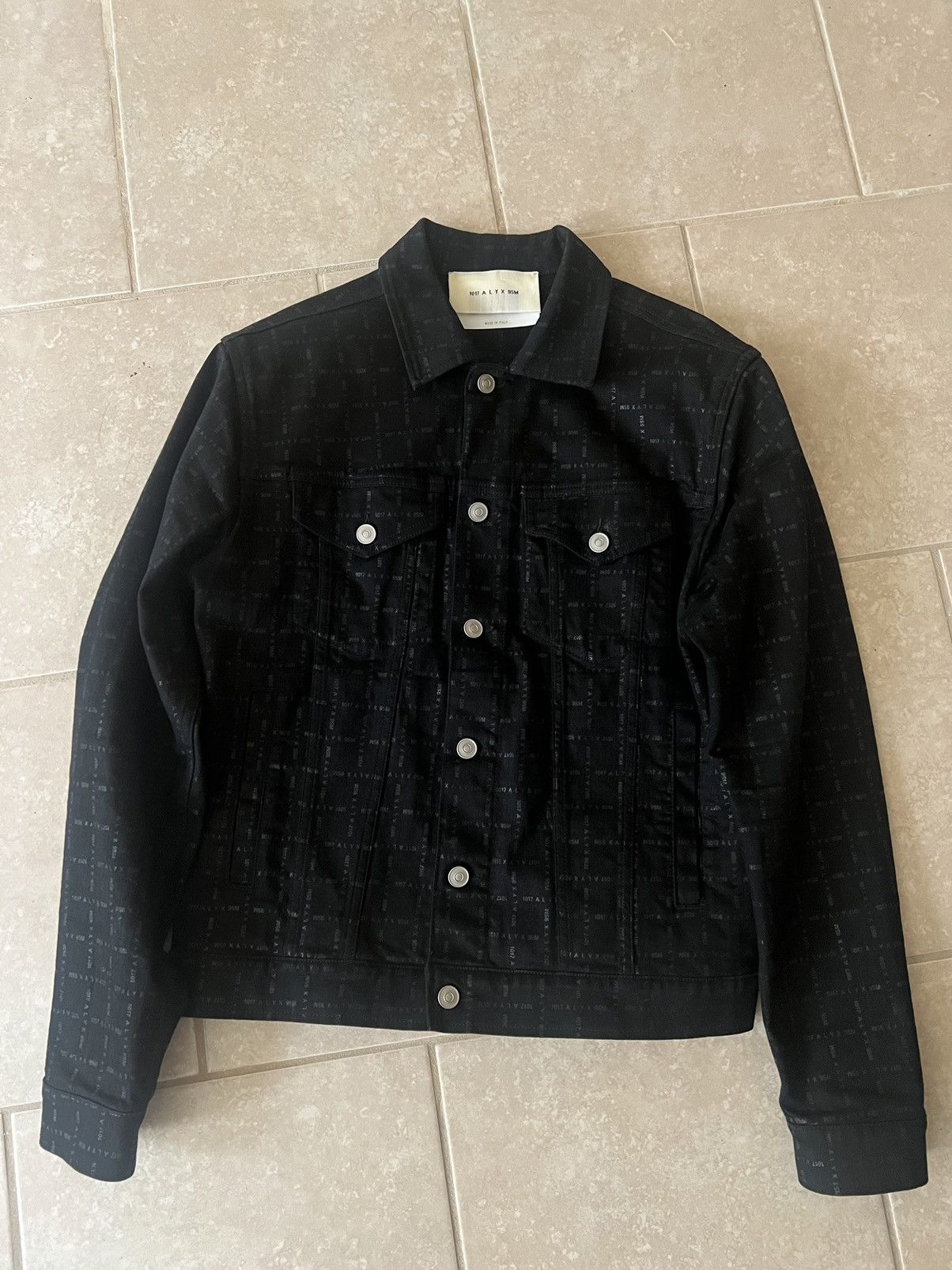 1017 ALYX 9SM ALYX Black Monogram Denim Jacket | Grailed