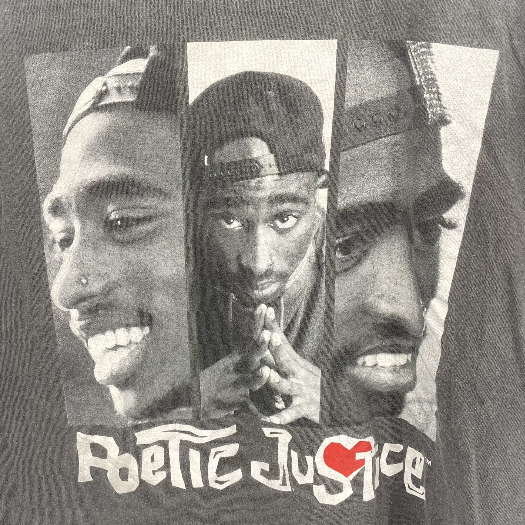 Vintage Tupac Shakur Shirt Mens M/L Gray Poetic Justice Short Sleeve Crew Neck 90s Size US L / EU 52-54 / 3 - 2 Thumbnail