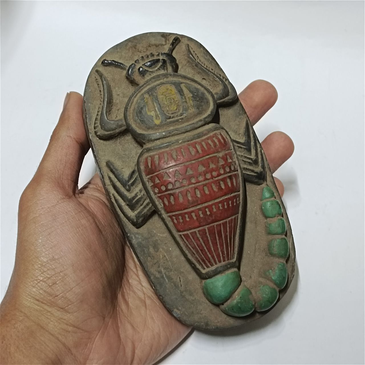 Other Egyptian carved scarab with hieroglyphs collectible Size ONE SIZE - 1 Thumbnail