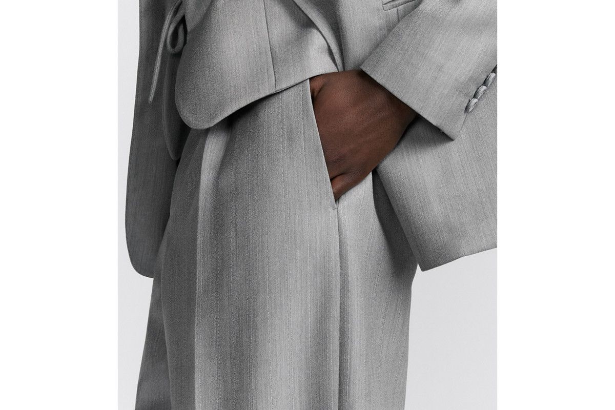 Dior o1bcso1str0226 Tailored Loose-Fit Pants in Grey Size US 30 / EU 46 - 7 Thumbnail