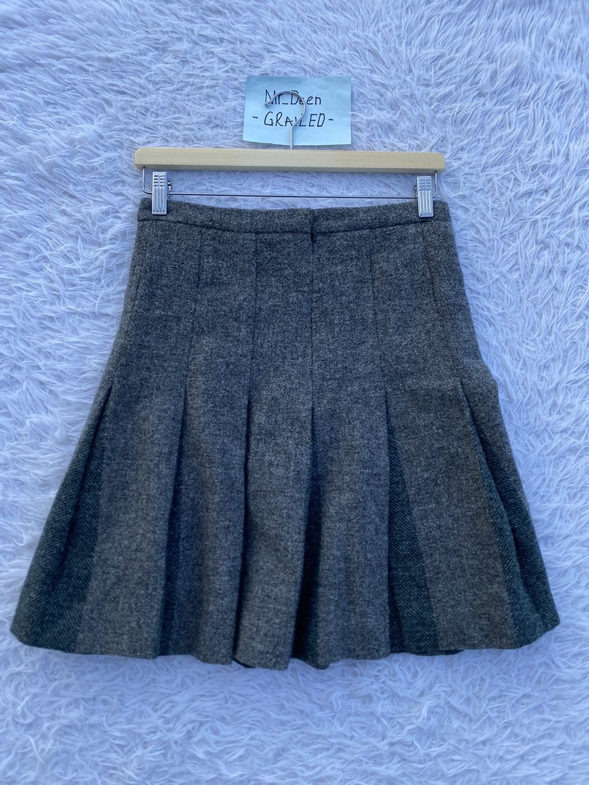 A.P.C. Rare Vintage A.P.C Wool Box Pleated Skirt Size 28" / US 6 / IT 42 - 2 Thumbnail