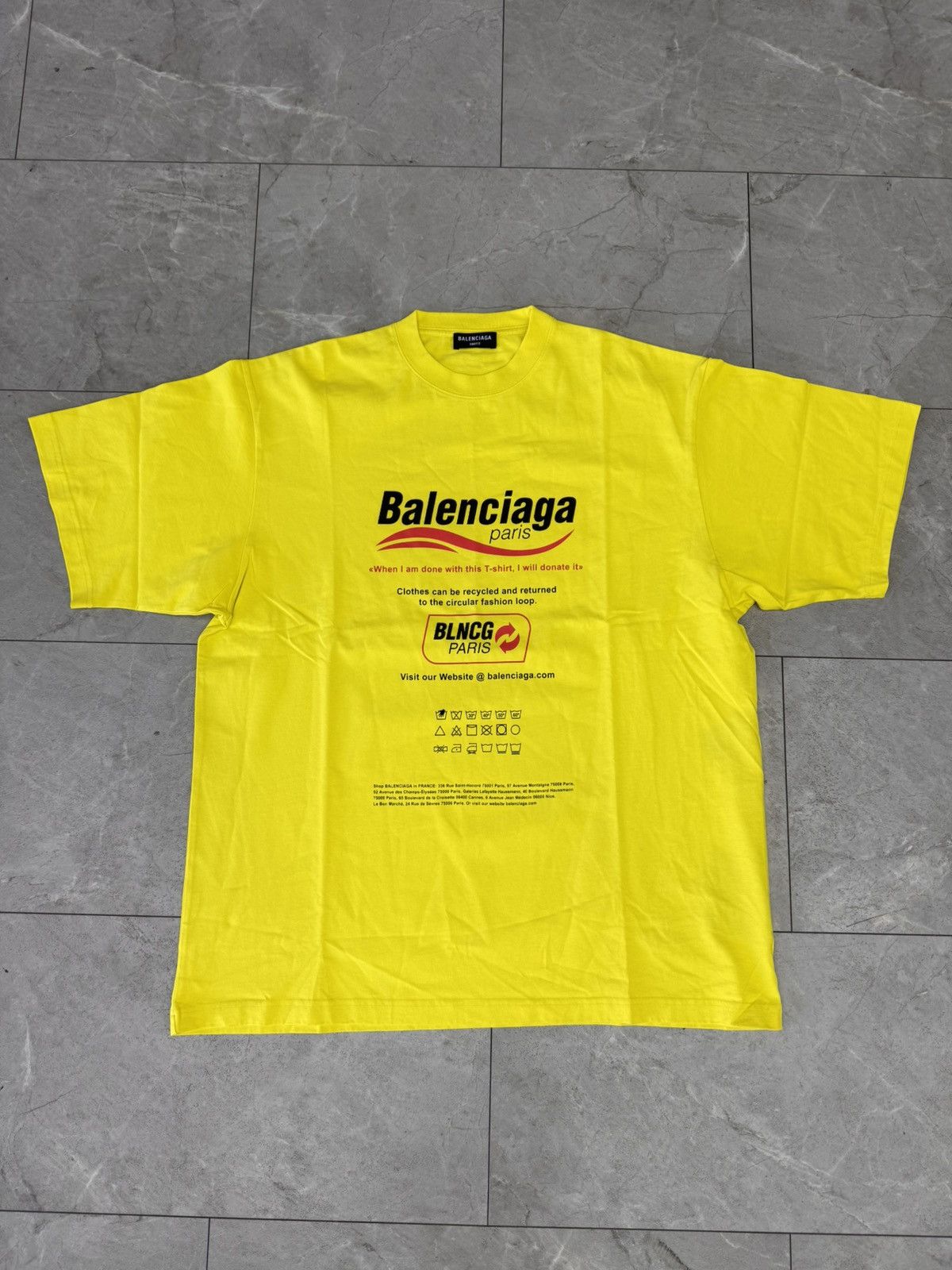 Balenciaga Balenciaga Logo Print S/S Wave Shirt Size US M / EU 48-50 / 2 - 1 Thumbnail
