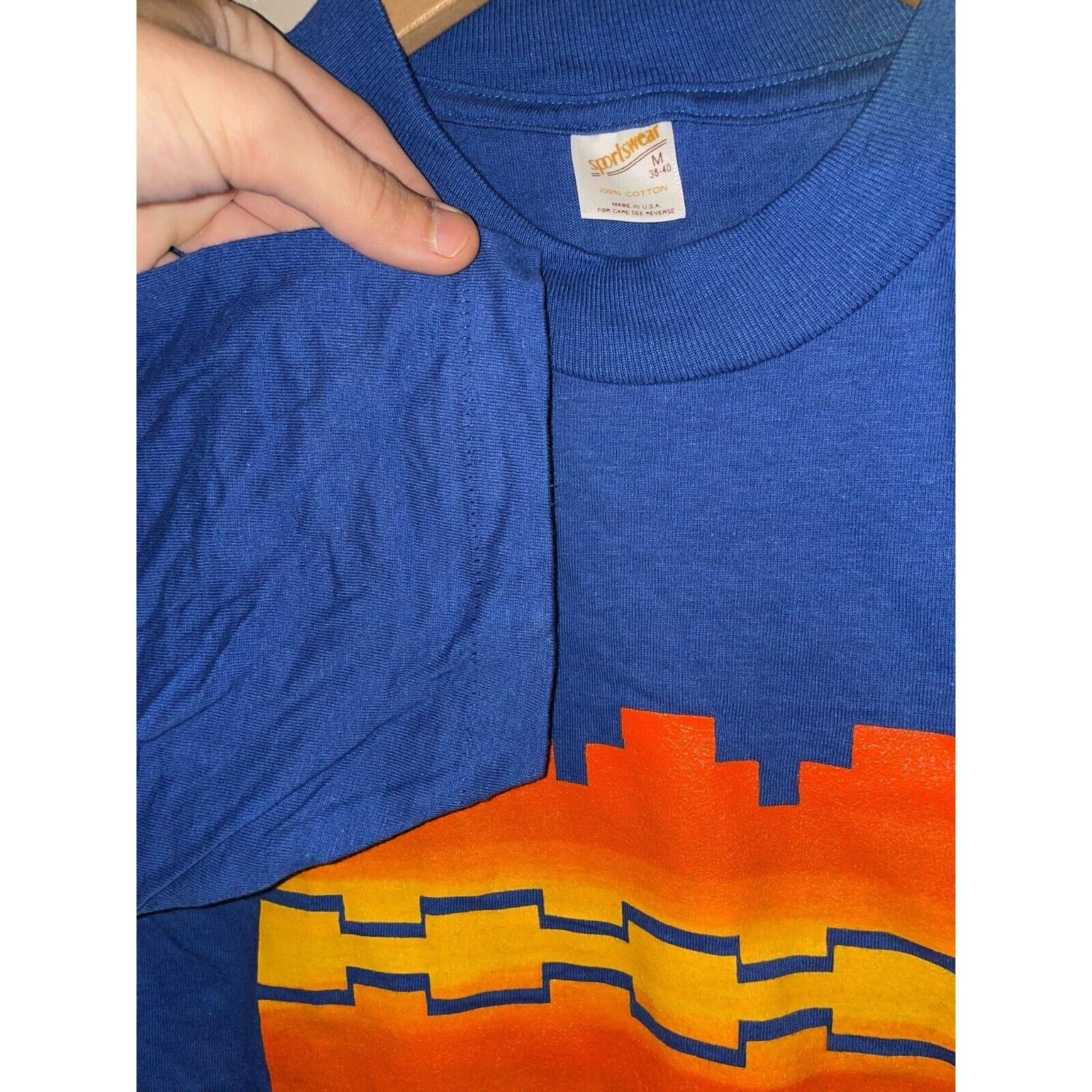 Other Vintage 80s Arizona Shirt State Orange Blue Tee 1986 Medium Size US M / EU 48-50 / 2 - 7 Thumbnail