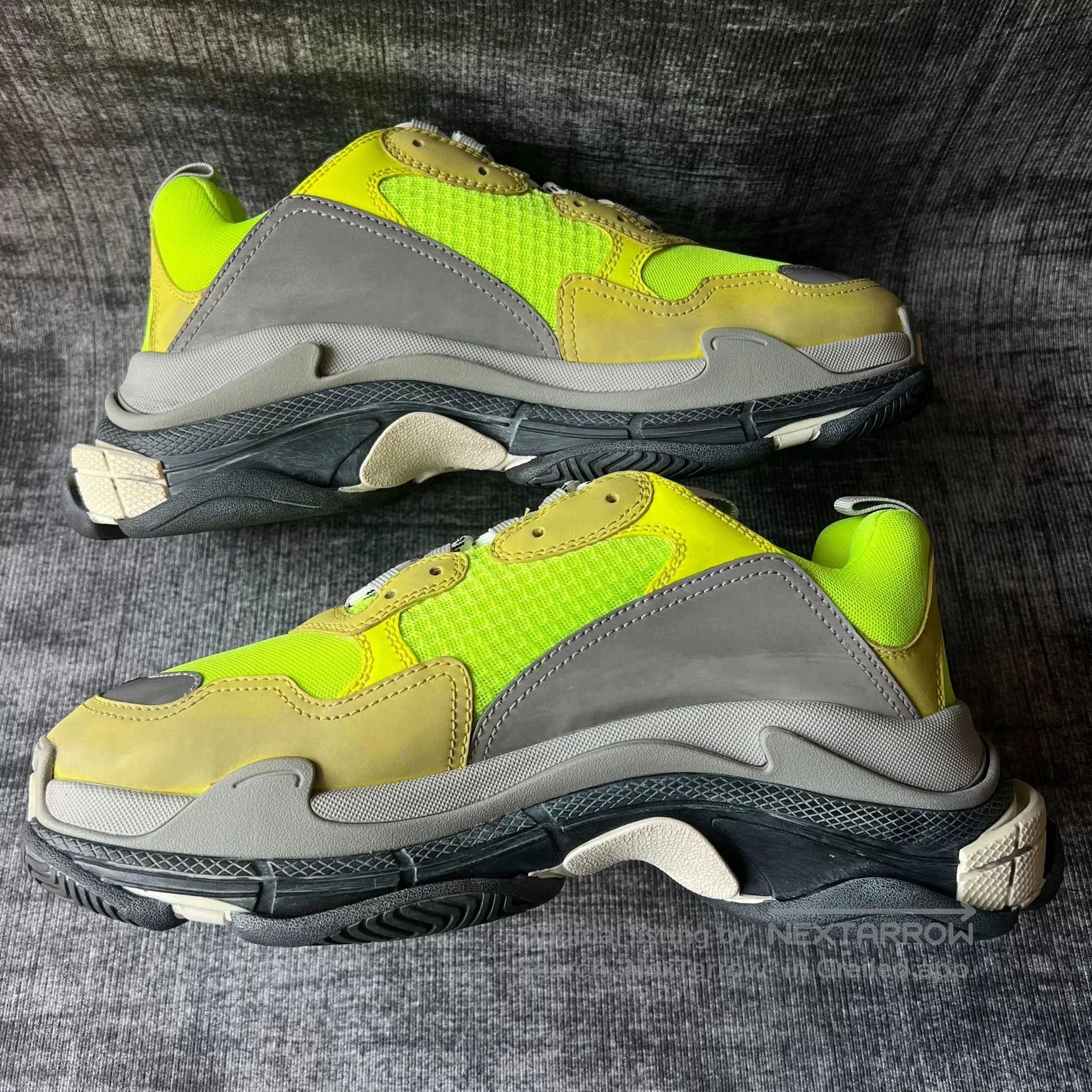 Balenciaga Balenciaga Triple S Sneakers in Neon Yellow/Gray. Size US 10 / EU 43 - 4 Thumbnail