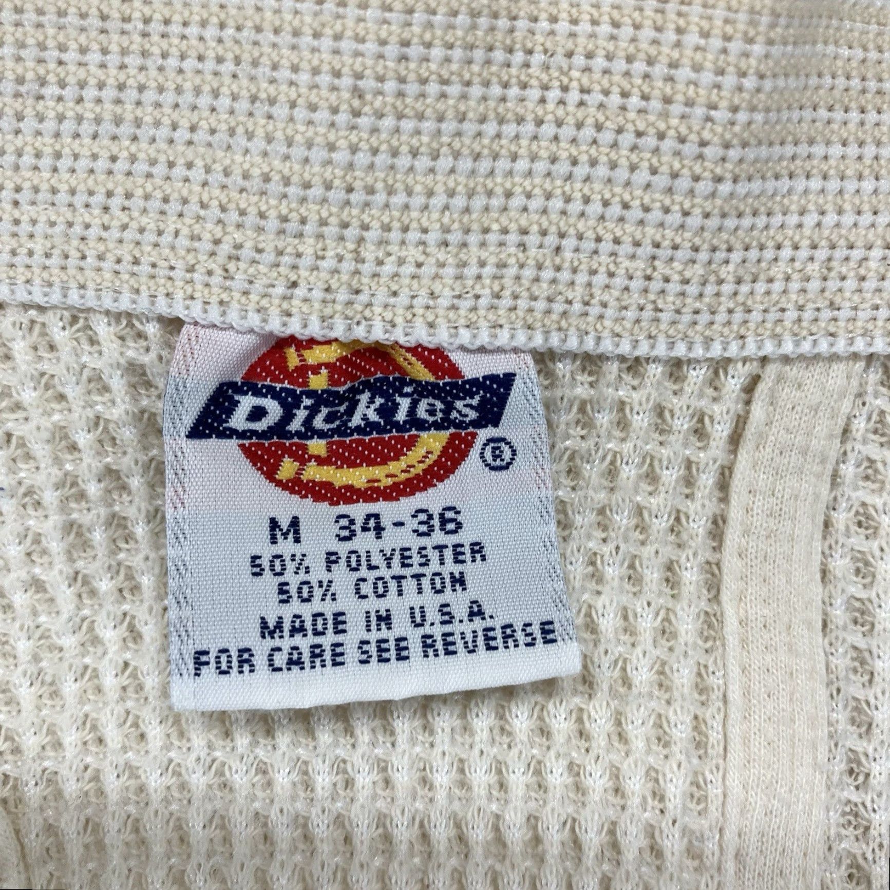 Dickies VINTAGE Dickies Thermal Long John Pants Base Layers M 34x24 Ivory Cotton Polyester Knit Regular Tapered Ankle Men 80s 70s Outdoor Retro Size US 31 - 3 Thumbnail