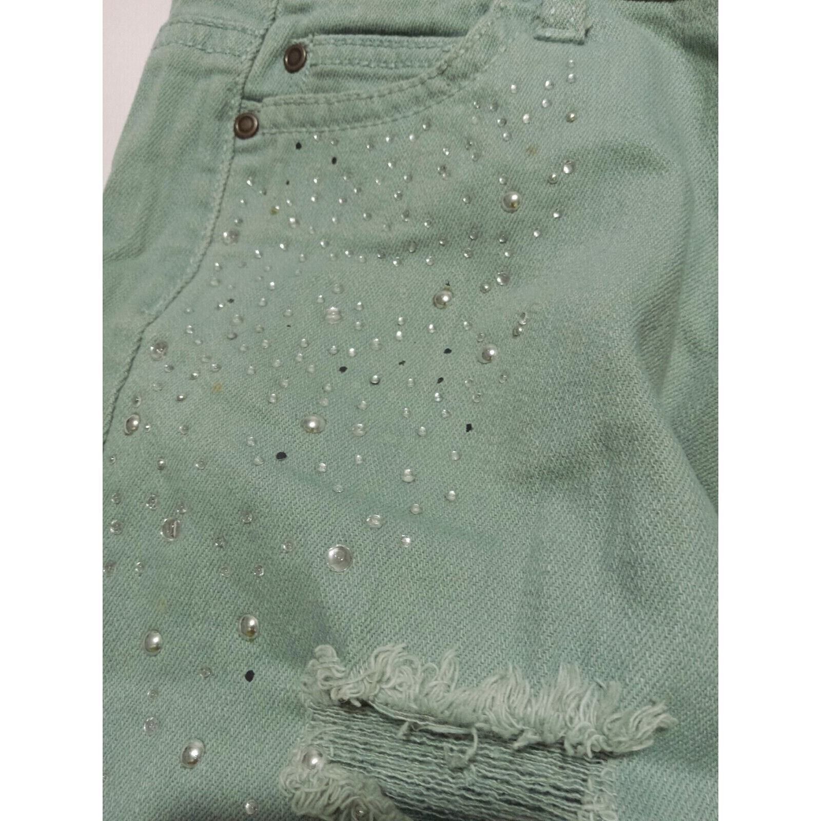 & Other Stories Hot Kiss Jeans 32 X 30 Skinny Lily Embellished Distressed Size 32" / US 10 / IT 46 - 6 Thumbnail