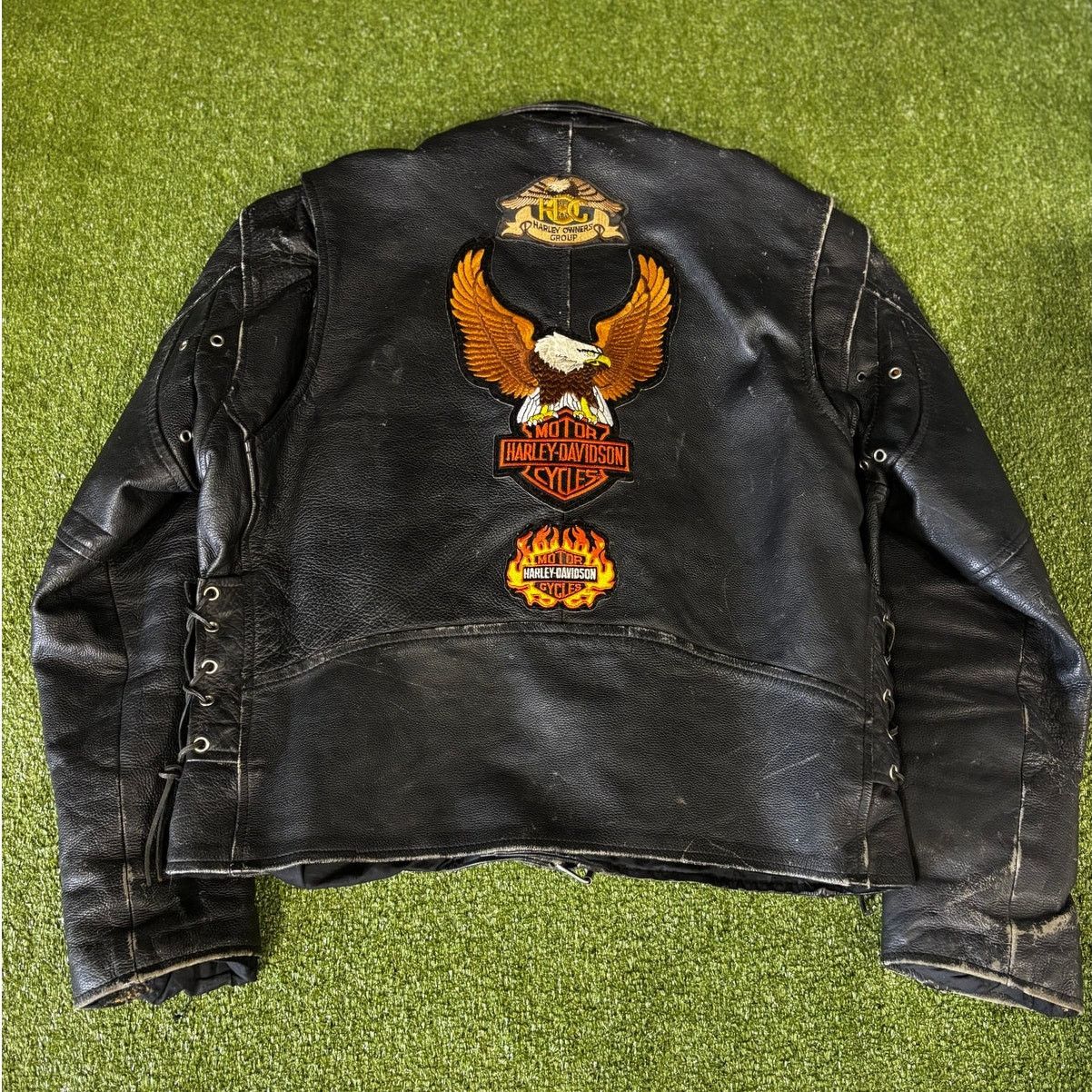 Harley Davidson Crazy vintage 70s-80s Harley Davidson leather jacket Size US XL / EU 56 / 4 - 6 Thumbnail