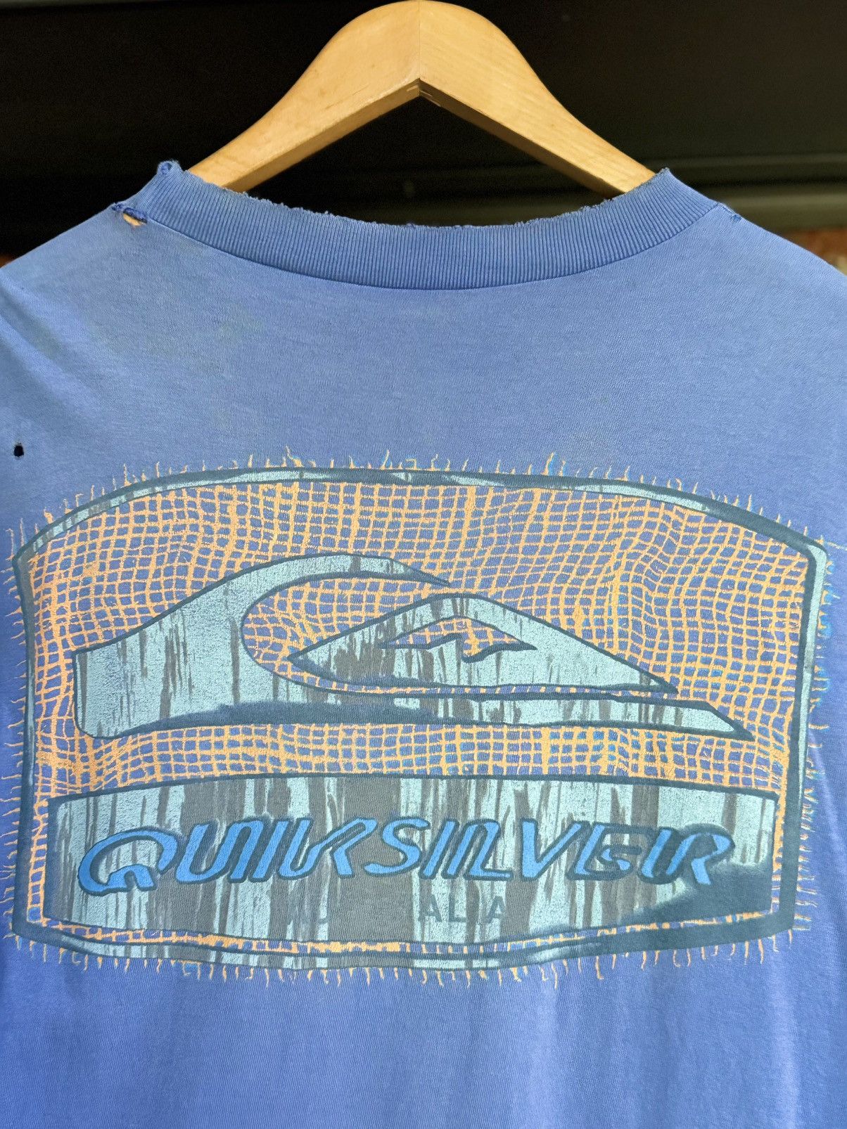 Quiksilver × Vintage Thrashed Vintage 90s Quiksilver Australia Surf Faded Grunge Size US XL / EU 56 / 4 - 2 Thumbnail