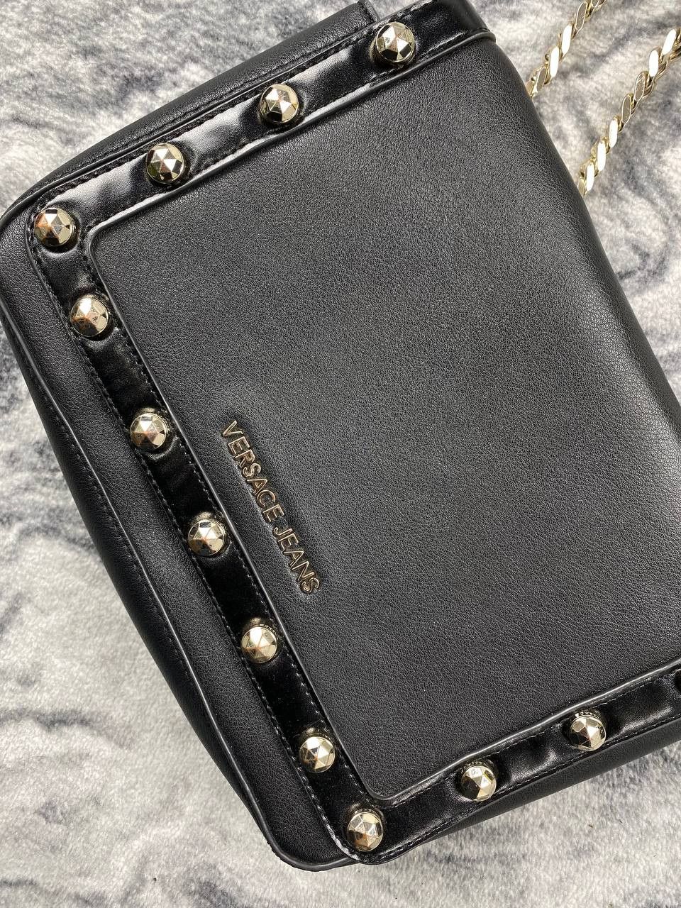 Versace Versace Jeans Couture Leather Shoulder Bag Metal Logo Women Size ONE SIZE - 3 Thumbnail
